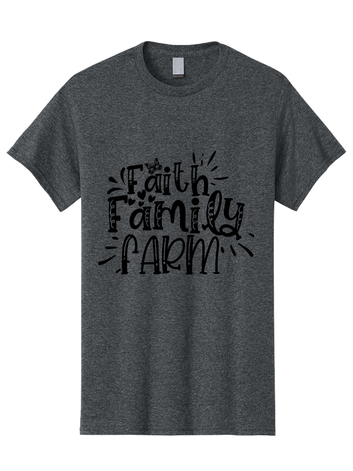 Faith Family Farm Men'S Graphic Tee, 100% Cotton, Comfortable Casual Summer Wear, Machine Washable, Faith, Family, Farm, Rural Life, Farmhouse Style, Farm Fresh, Country Living, Agricultural Values, Inspirational Quotes, Rustic Charm Aae271 15