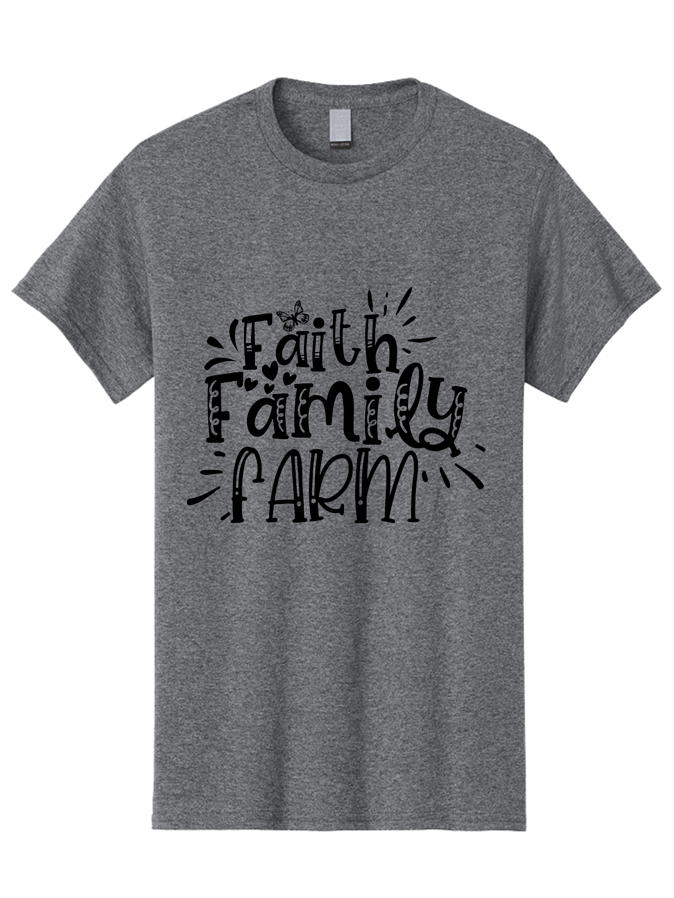 Faith Family Farm Men'S Graphic Tee, 100% Cotton, Comfortable Casual Summer Wear, Machine Washable, Faith, Family, Farm, Rural Life, Farmhouse Style, Farm Fresh, Country Living, Agricultural Values, Inspirational Quotes, Rustic Charm Aae271 15