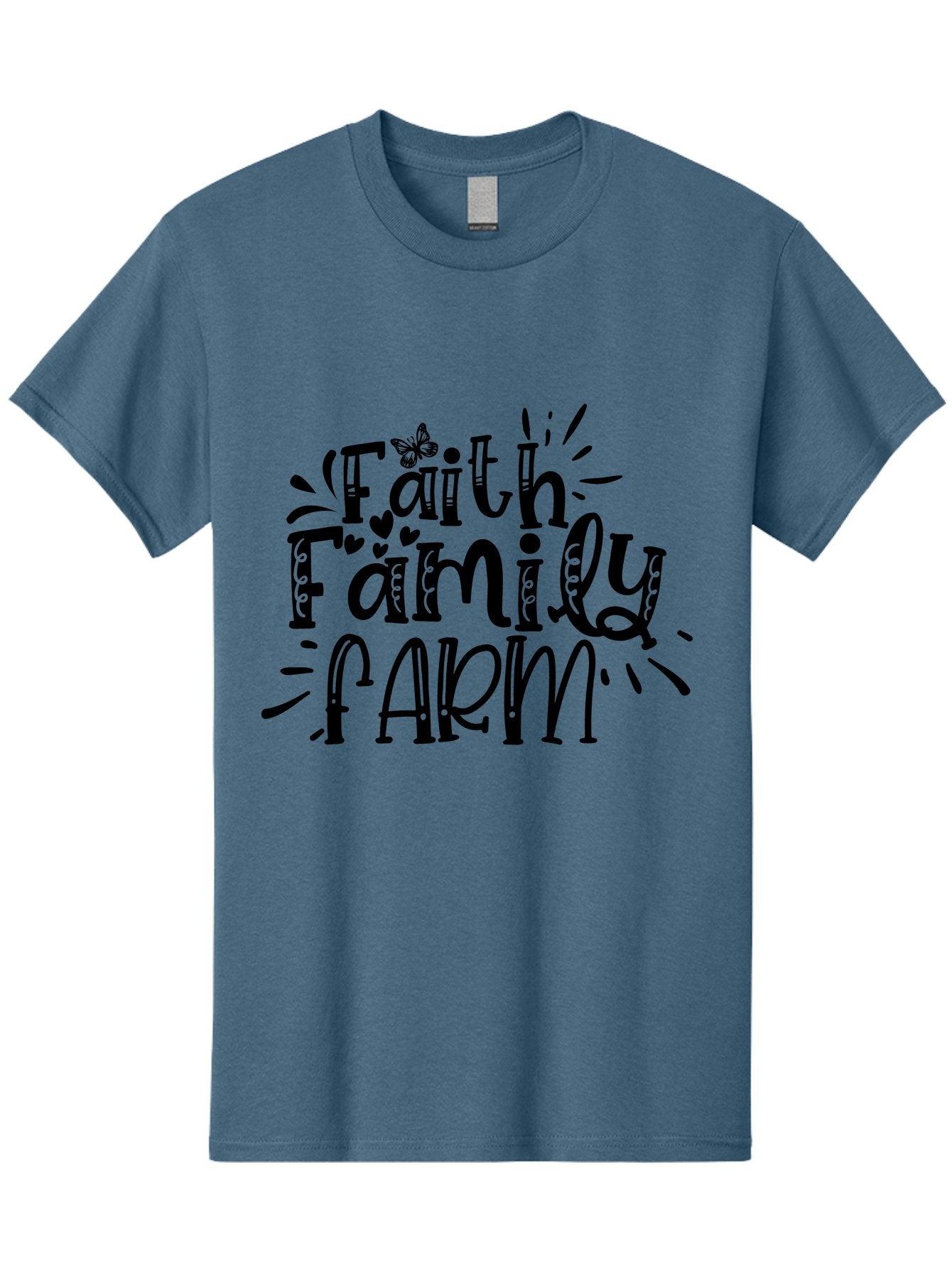 Faith Family Farm Men'S Graphic Tee, 100% Cotton, Comfortable Casual Summer Wear, Machine Washable, Faith, Family, Farm, Rural Life, Farmhouse Style, Farm Fresh, Country Living, Agricultural Values, Inspirational Quotes, Rustic Charm Aae271 13