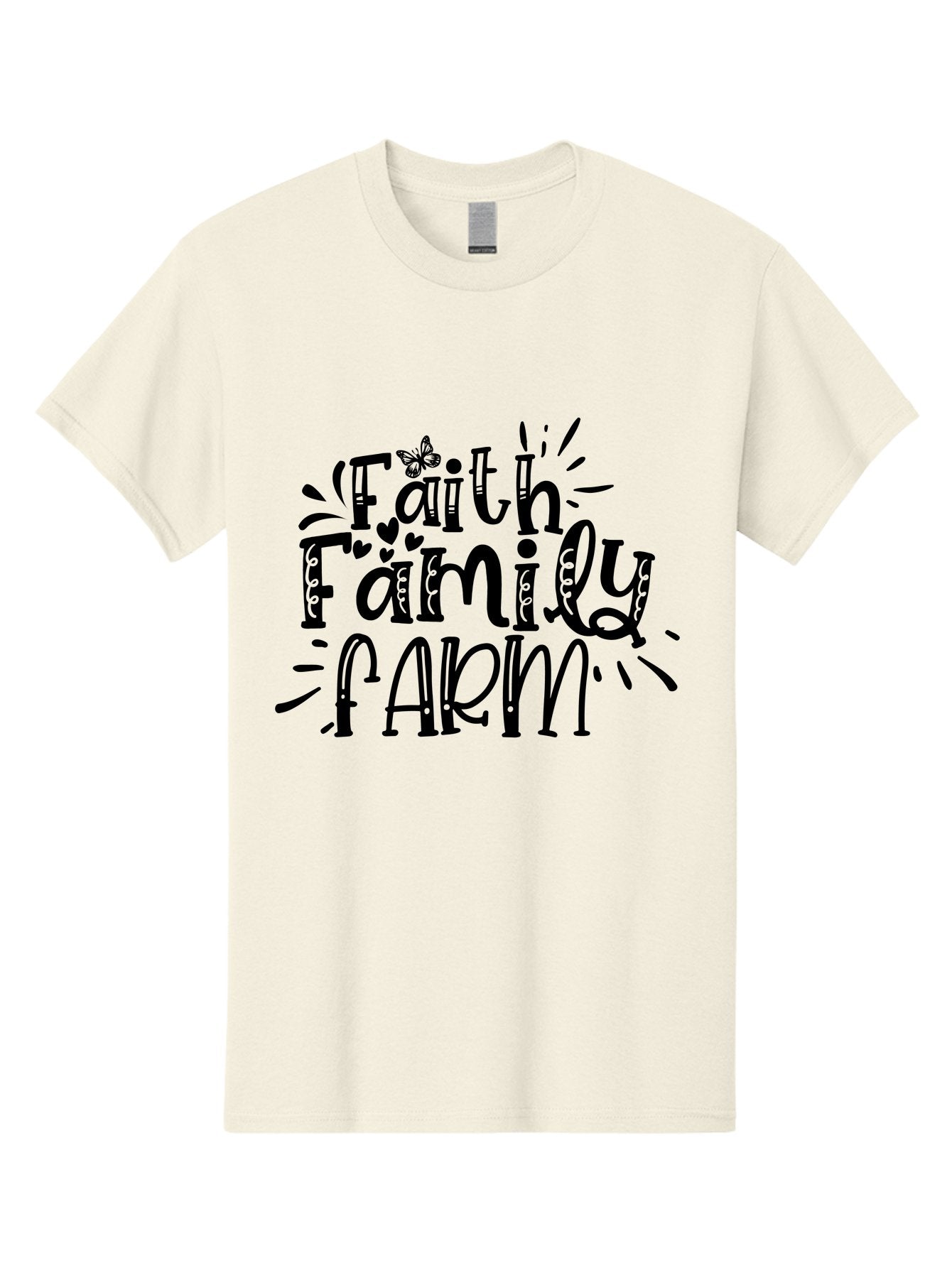 Faith Family Farm Men'S Graphic Tee, 100% Cotton, Comfortable Casual Summer Wear, Machine Washable, Faith, Family, Farm, Rural Life, Farmhouse Style, Farm Fresh, Country Living, Agricultural Values, Inspirational Quotes, Rustic Charm Aae271 14