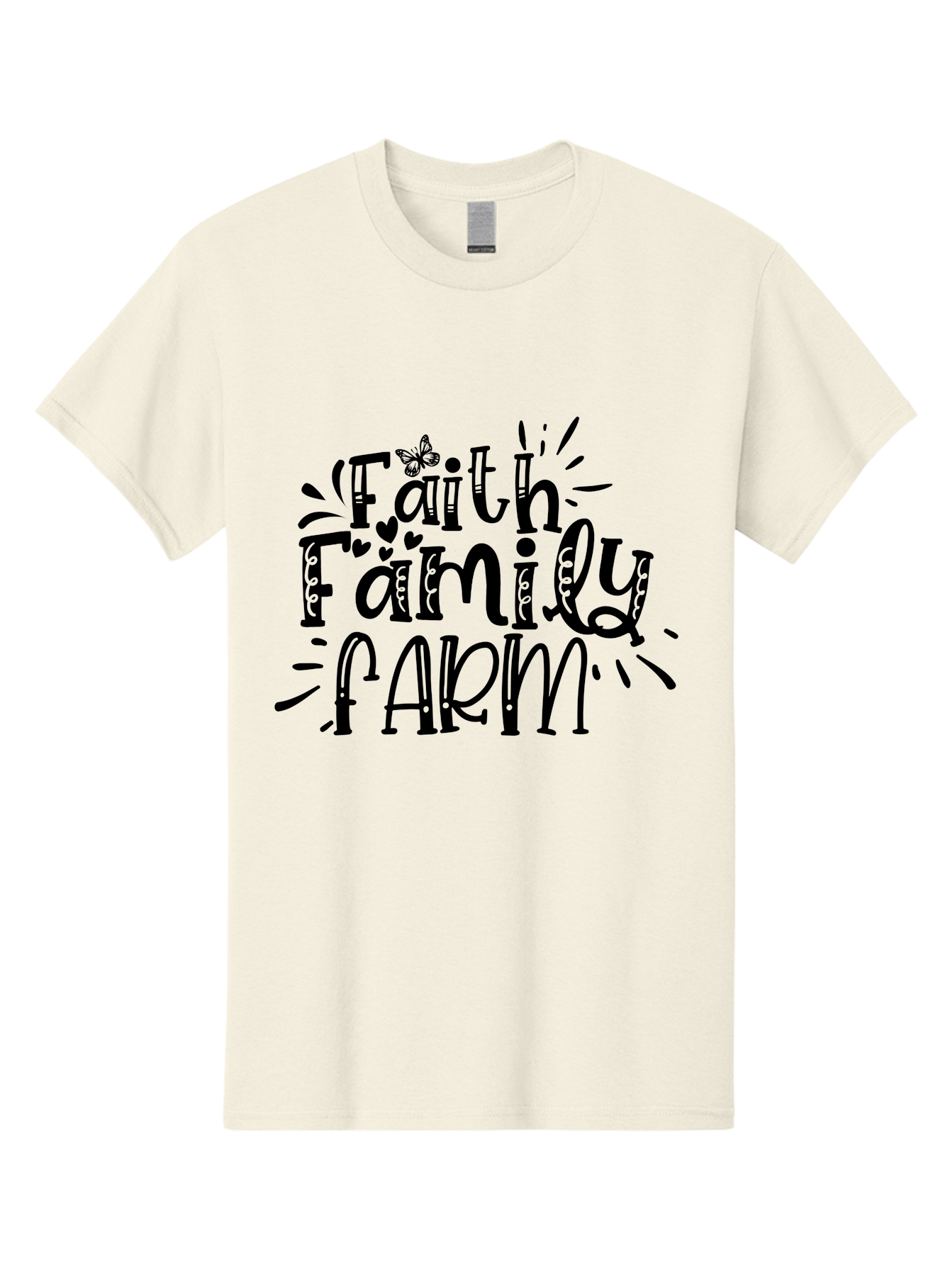Faith Family Farm Men'S Graphic Tee, 100% Cotton, Comfortable Casual Summer Wear, Machine Washable, Faith, Family, Farm, Rural Life, Farmhouse Style, Farm Fresh, Country Living, Agricultural Values, Inspirational Quotes, Rustic Charm Aae271 3