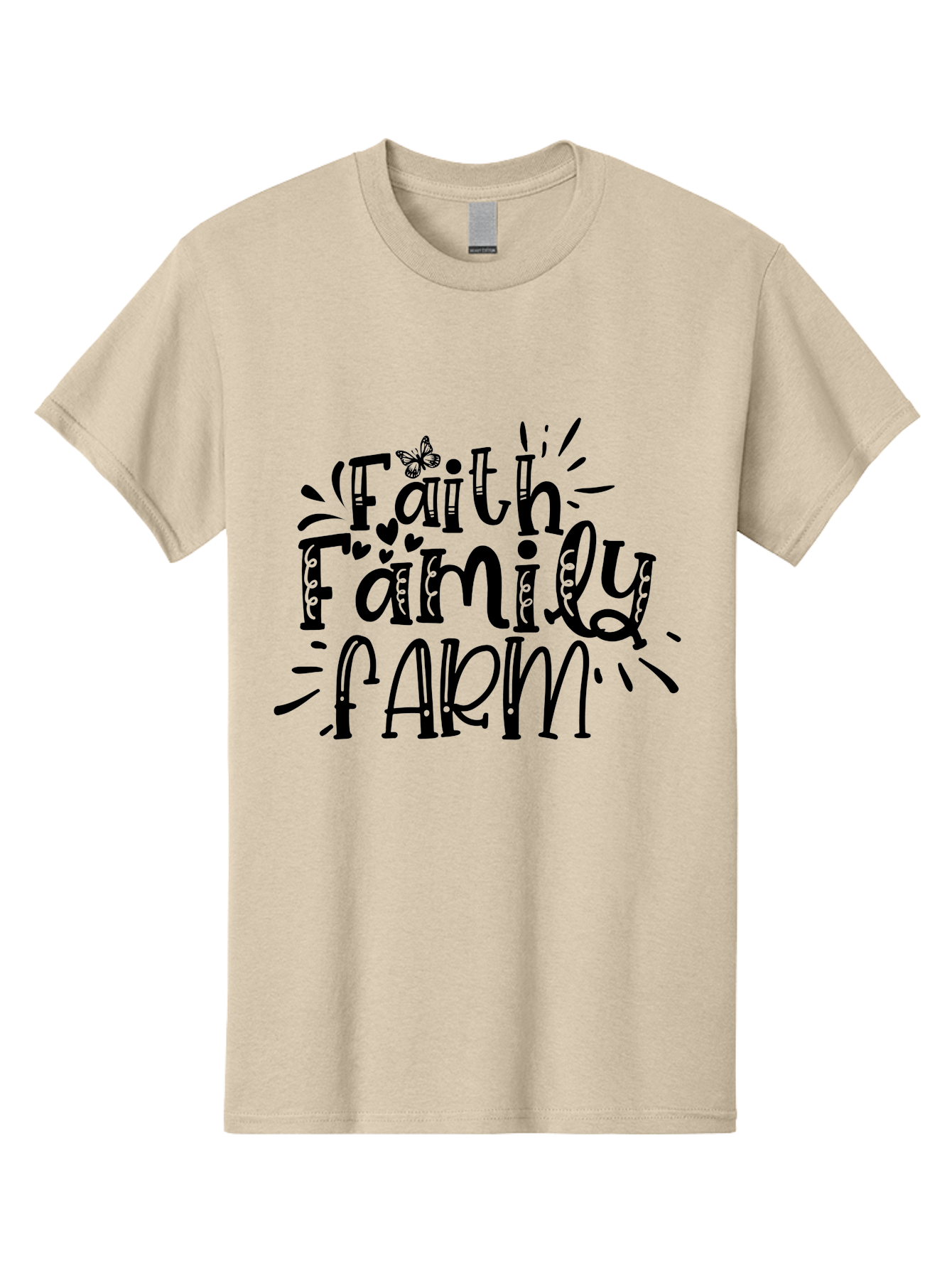 Faith Family Farm Men'S Graphic Tee, 100% Cotton, Comfortable Casual Summer Wear, Machine Washable, Faith, Family, Farm, Rural Life, Farmhouse Style, Farm Fresh, Country Living, Agricultural Values, Inspirational Quotes, Rustic Charm Aae271 5
