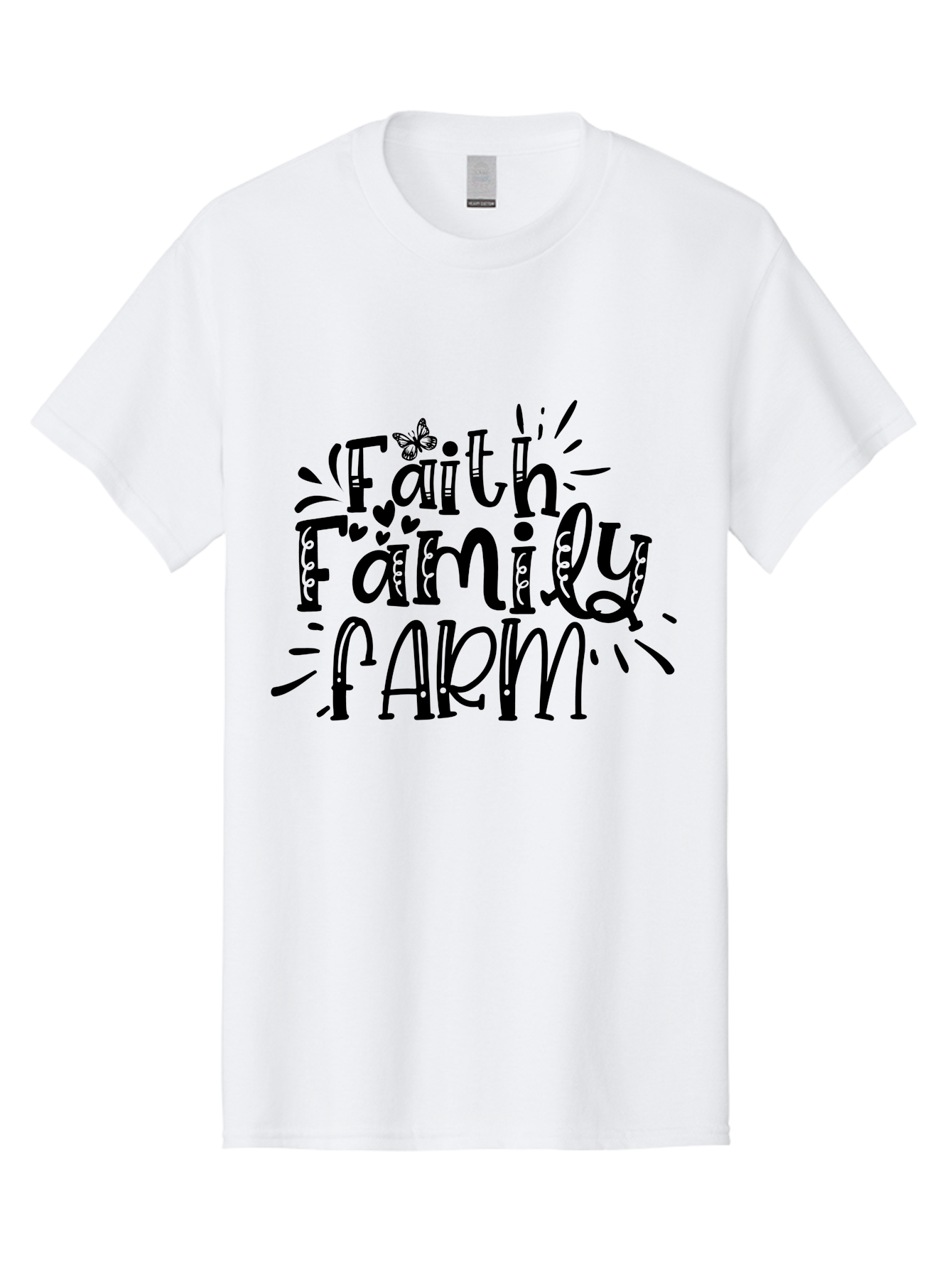 Faith Family Farm Men'S Graphic Tee, 100% Cotton, Comfortable Casual Summer Wear, Machine Washable, Faith, Family, Farm, Rural Life, Farmhouse Style, Farm Fresh, Country Living, Agricultural Values, Inspirational Quotes, Rustic Charm Aae271 19