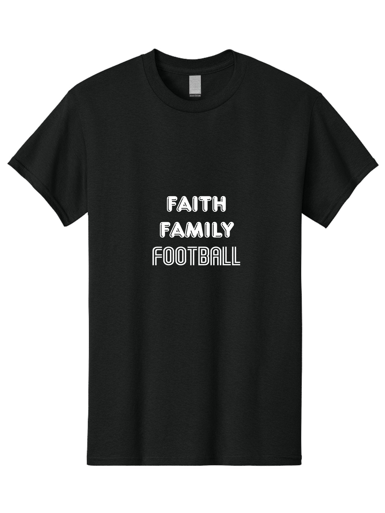 Faith Family Football Men'S Graphic Tee, 100% Cotton, Comfortable Casual Summer Wear, Machine Washable, Faith, Family, Football, Sports, Motivation, Team Spirit, Athletics, Values Aae272 4