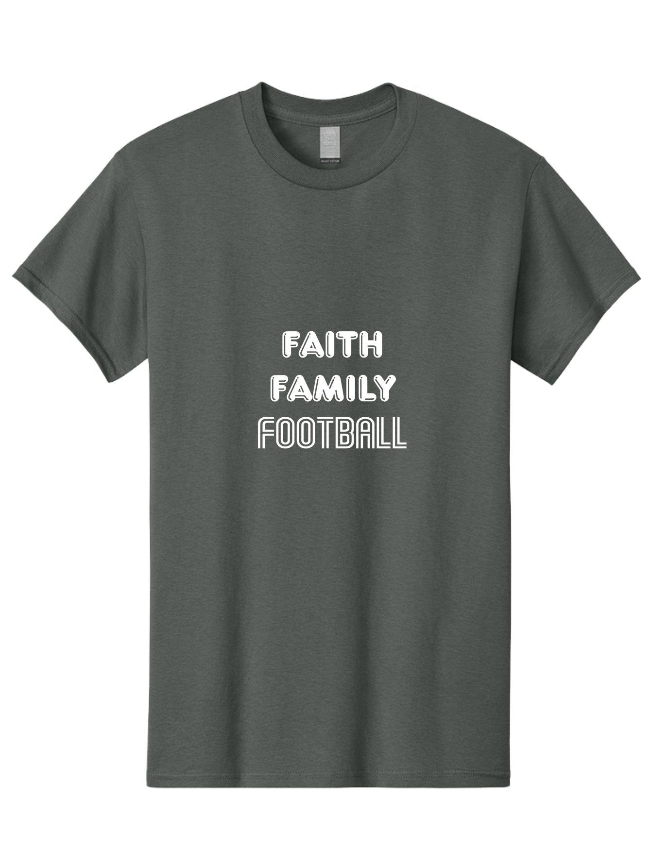 Faith Family Football Men'S Graphic Tee, 100% Cotton, Comfortable Casual Summer Wear, Machine Washable, Faith, Family, Football, Sports, Motivation, Team Spirit, Athletics, Values Aae272