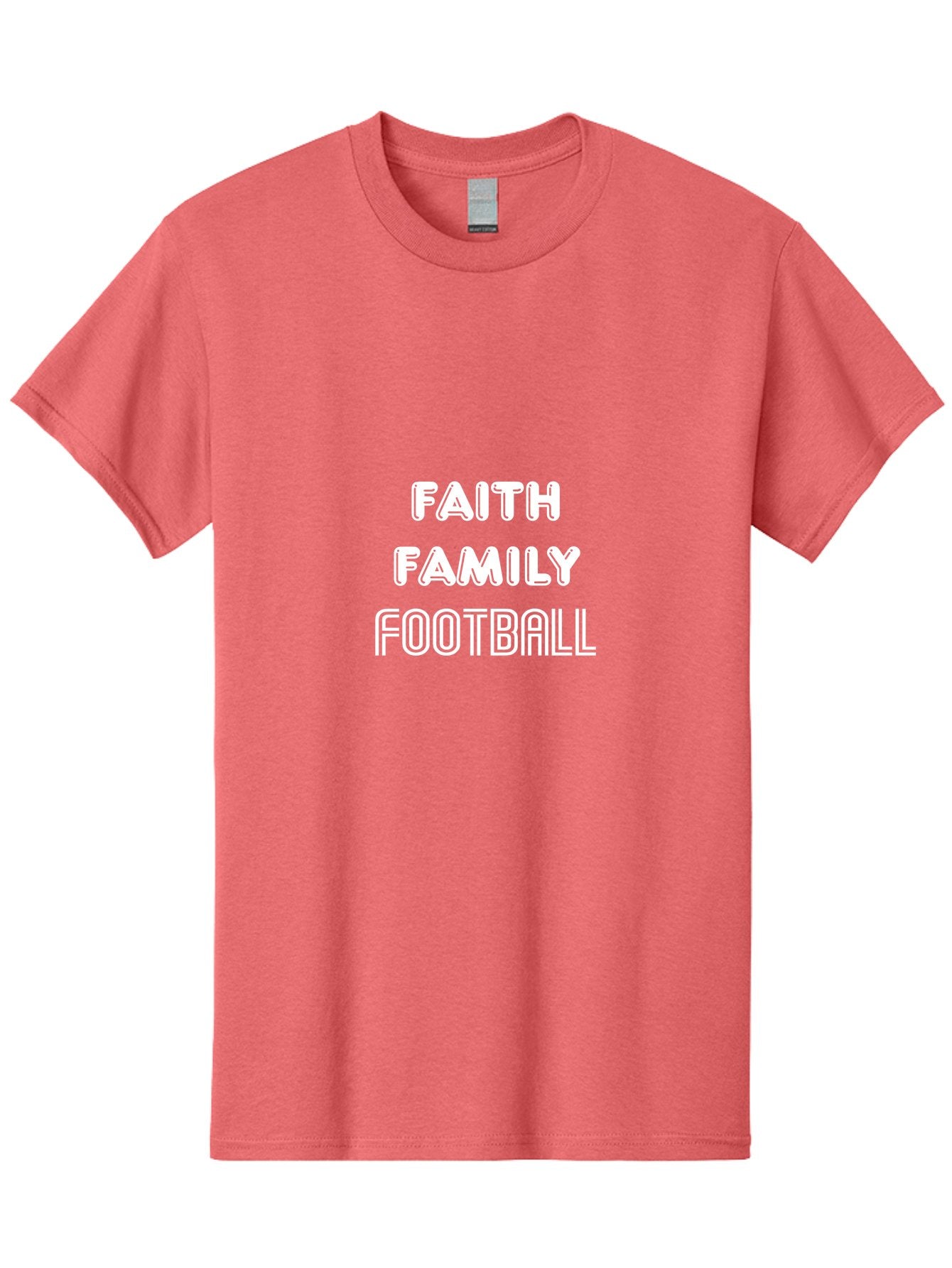 Faith Family Football Men'S Graphic Tee, 100% Cotton, Comfortable Casual Summer Wear, Machine Washable, Faith, Family, Football, Sports, Motivation, Team Spirit, Athletics, Values Aae272 15