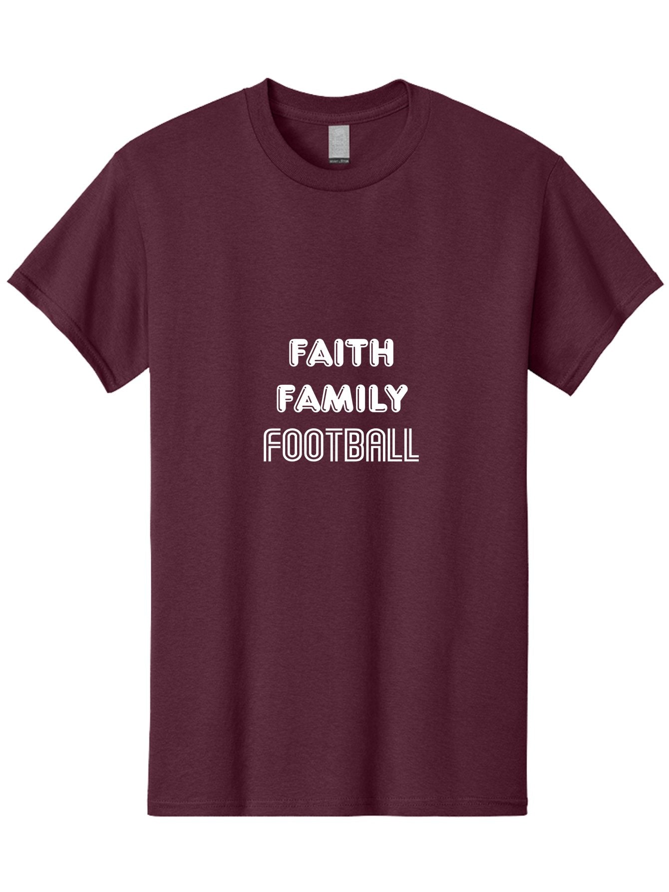 Faith Family Football Men'S Graphic Tee, 100% Cotton, Comfortable Casual Summer Wear, Machine Washable, Faith, Family, Football, Sports, Motivation, Team Spirit, Athletics, Values Aae272 5