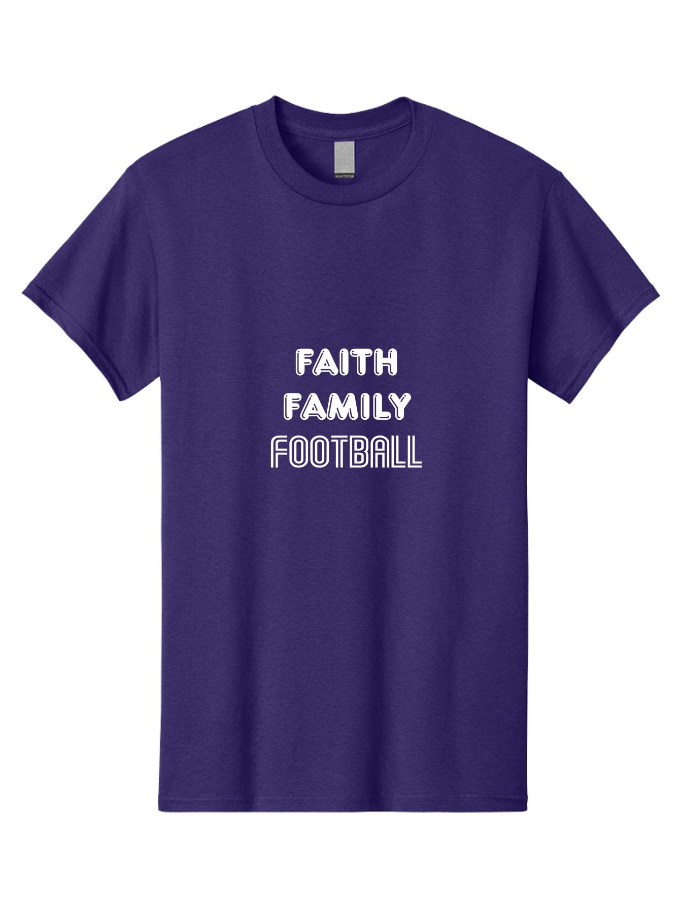 Faith Family Football Men'S Graphic Tee, 100% Cotton, Comfortable Casual Summer Wear, Machine Washable, Faith, Family, Football, Sports, Motivation, Team Spirit, Athletics, Values Aae272 9