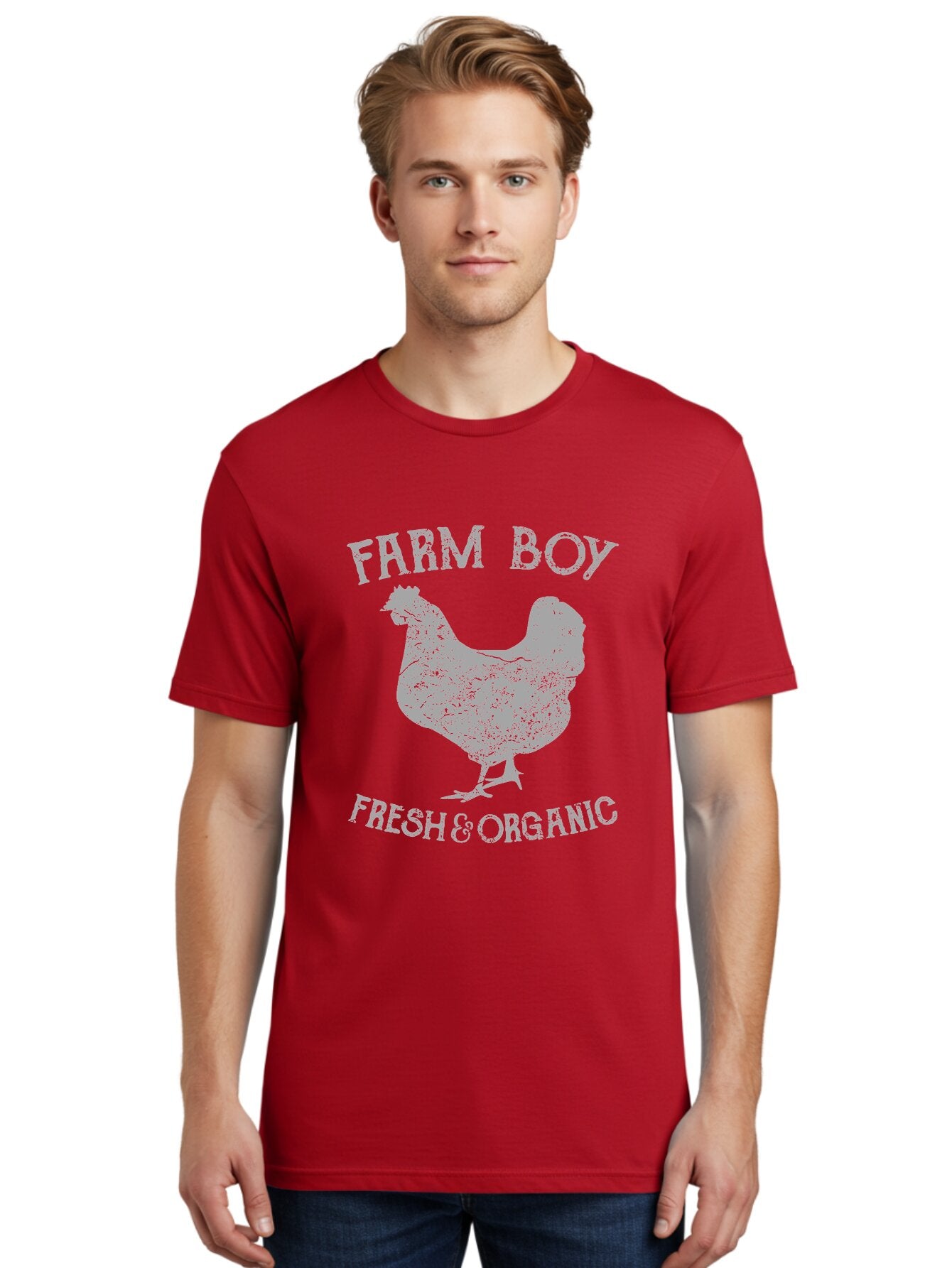 Farm Boy 2 -Men Men'S Graphic Tee, 100% Cotton, Comfortable Casual Summer Wear, Machine Washable, Farm Fresh Eggs, Organic Chicken, Farm Boy, Farm Fresh Produce, Free Range Chicken, Organic Farming, Farm To Table Aae277 27