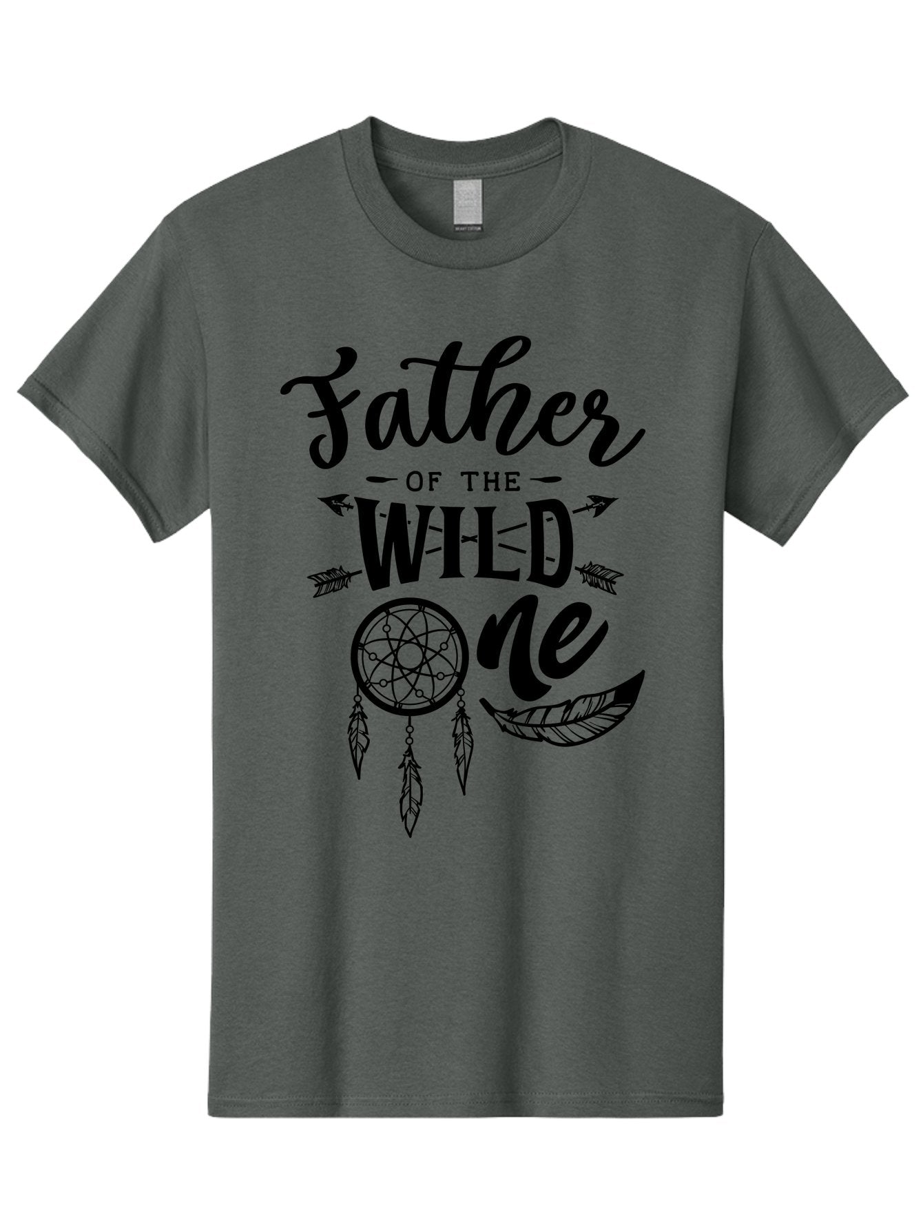 Father Of The Wild One Men'S Graphic Tee, 100% Cotton, Comfortable Casual Summer Wear, Machine Washable, Father'S Day Gift, Wild Child, Dreamcatcher, Bohemian Style, Tribal Design, Feathers, Arrows, Father Of The Wild One Aae279 11