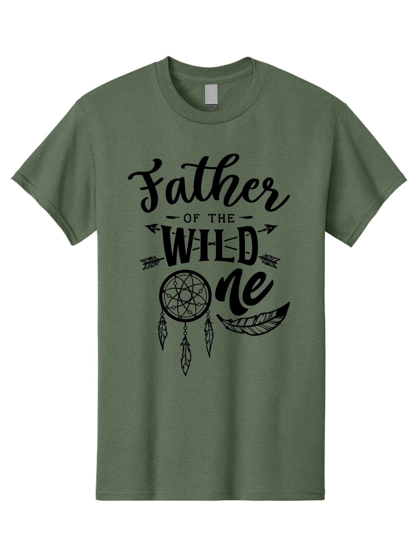 Father Of The Wild One Men'S Graphic Tee, 100% Cotton, Comfortable Casual Summer Wear, Machine Washable, Father'S Day Gift, Wild Child, Dreamcatcher, Bohemian Style, Tribal Design, Feathers, Arrows, Father Of The Wild One Aae279 9