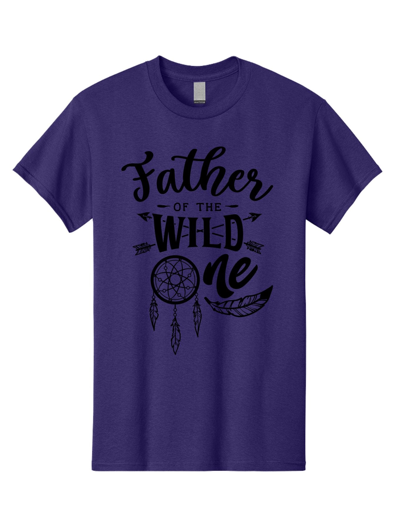 Father Of The Wild One Men'S Graphic Tee, 100% Cotton, Comfortable Casual Summer Wear, Machine Washable, Father'S Day Gift, Wild Child, Dreamcatcher, Bohemian Style, Tribal Design, Feathers, Arrows, Father Of The Wild One Aae279 12