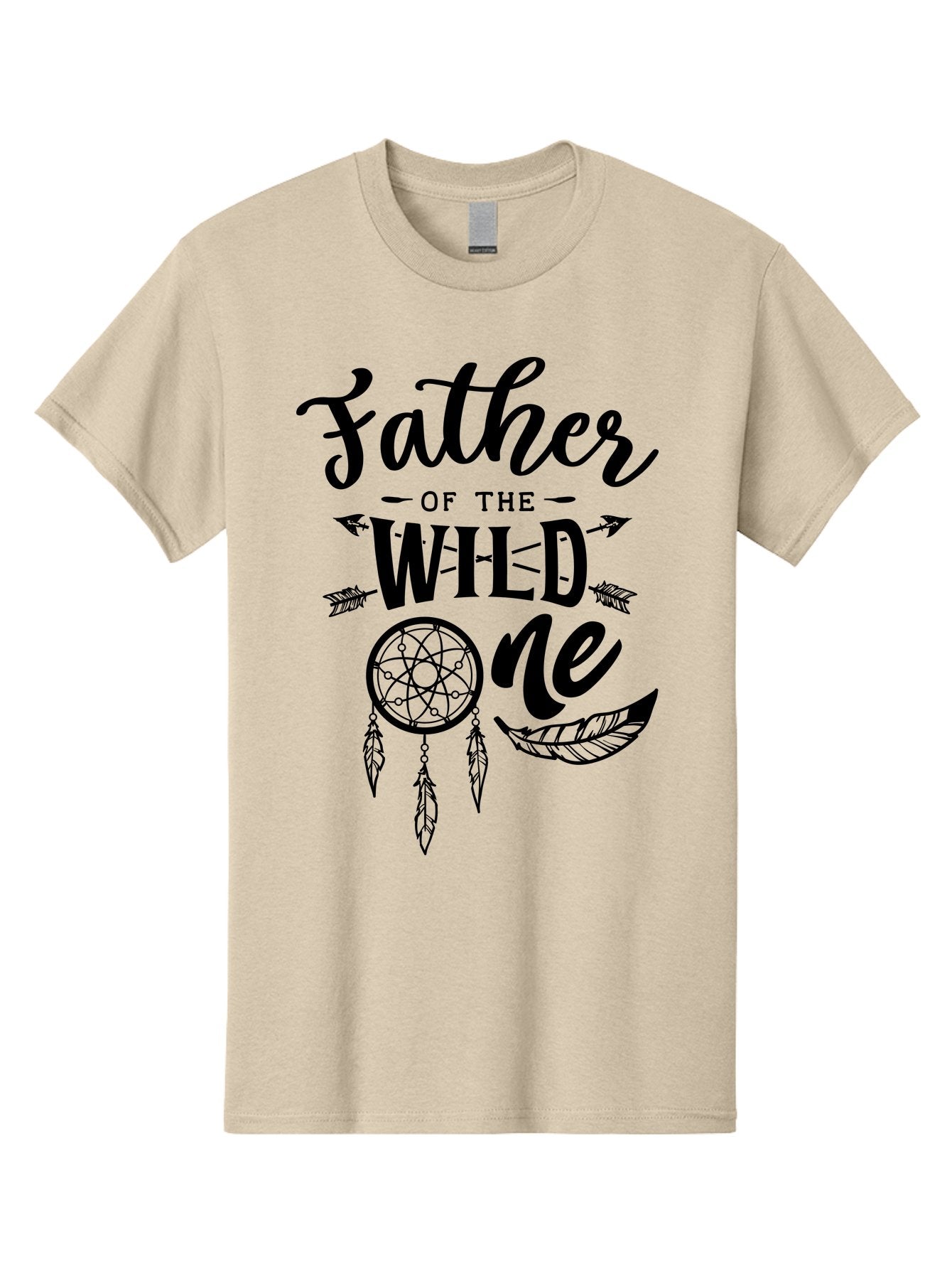 Father Of The Wild One Men'S Graphic Tee, 100% Cotton, Comfortable Casual Summer Wear, Machine Washable, Father'S Day Gift, Wild Child, Dreamcatcher, Bohemian Style, Tribal Design, Feathers, Arrows, Father Of The Wild One Aae279 6