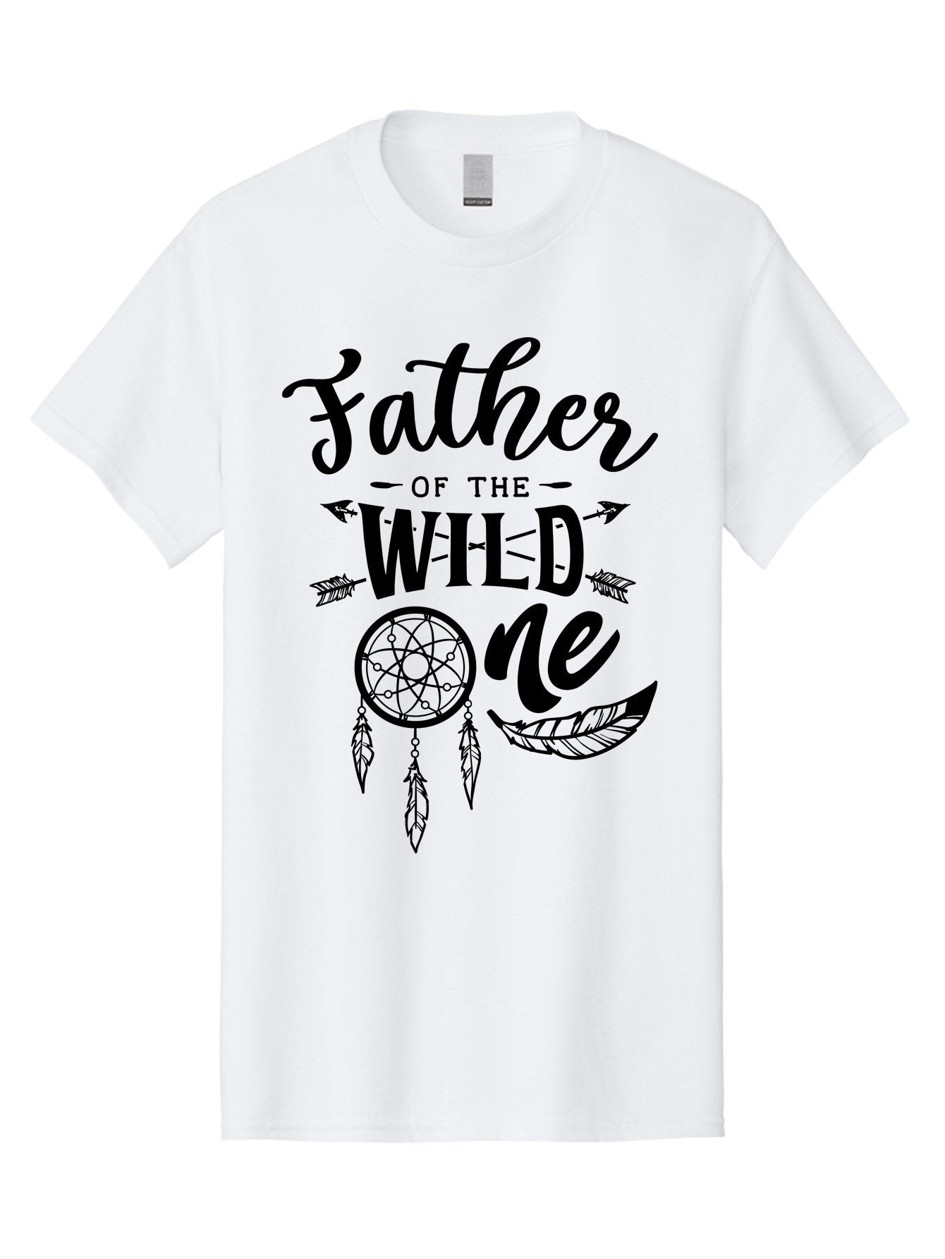 Father Of The Wild One Men'S Graphic Tee, 100% Cotton, Comfortable Casual Summer Wear, Machine Washable, Father'S Day Gift, Wild Child, Dreamcatcher, Bohemian Style, Tribal Design, Feathers, Arrows, Father Of The Wild One Aae279 8