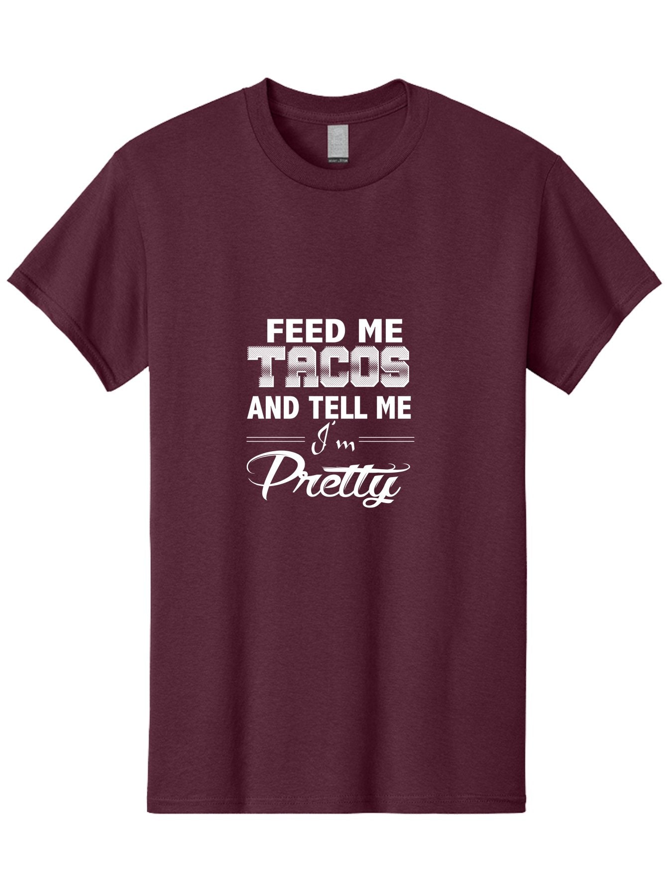 Feed Me Tacos Men'S Graphic Tee, 100% Cotton, Comfortable Casual Summer Wear, Machine Washable, Tacos, Foodie Humor, Funny Quotes, Mexican Food, Playful Phrases, Taco Love, Sassy Sayings, Food Quotes Aae280 7