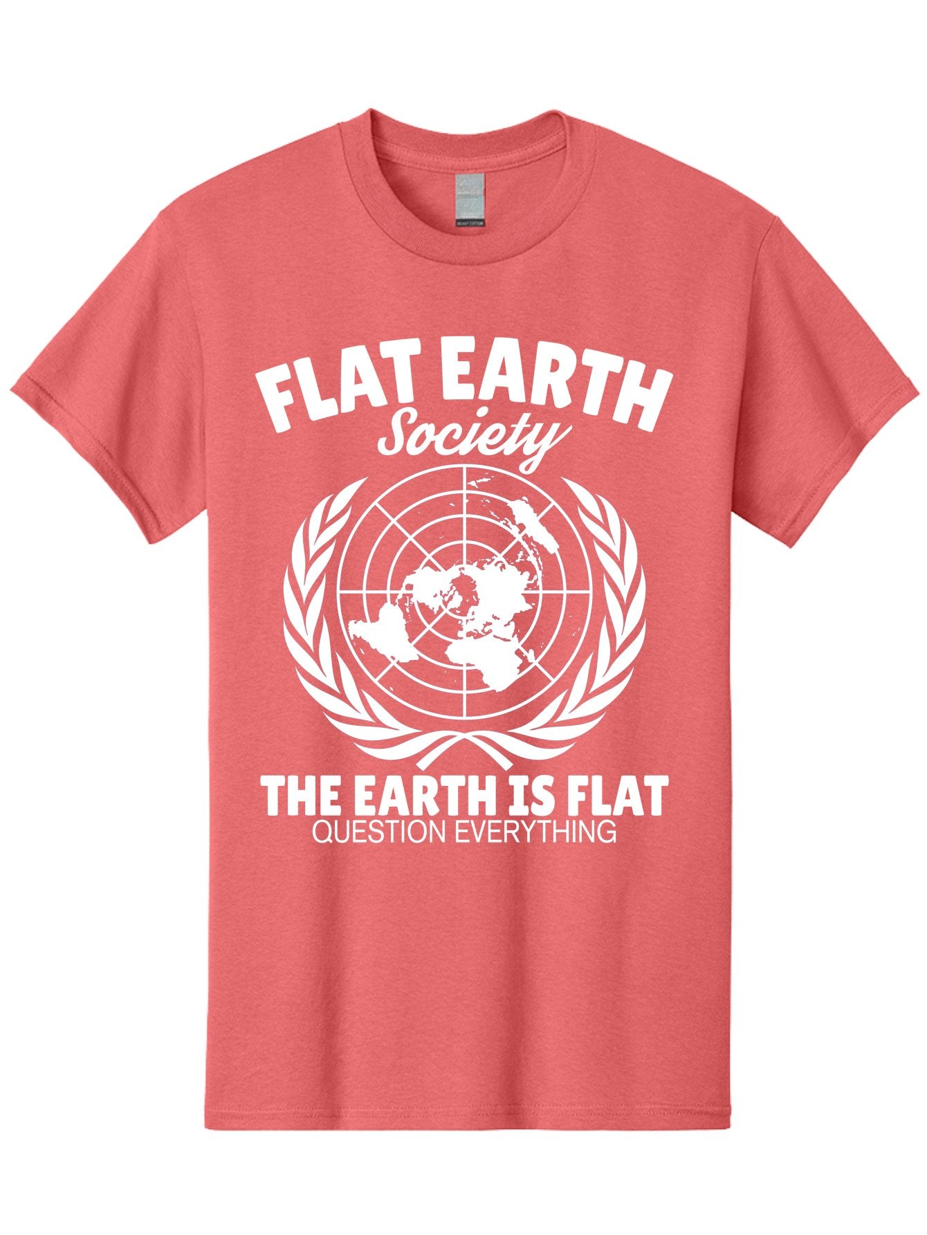 Flat Earth Society -Men Men'S Graphic Tee, 100% Cotton, Comfortable Casual Summer Wear, Machine Washable, Flat Earth Theory, Conspiracy, Alternative Facts, Earth Is Flat, Question Everything Aae282 13