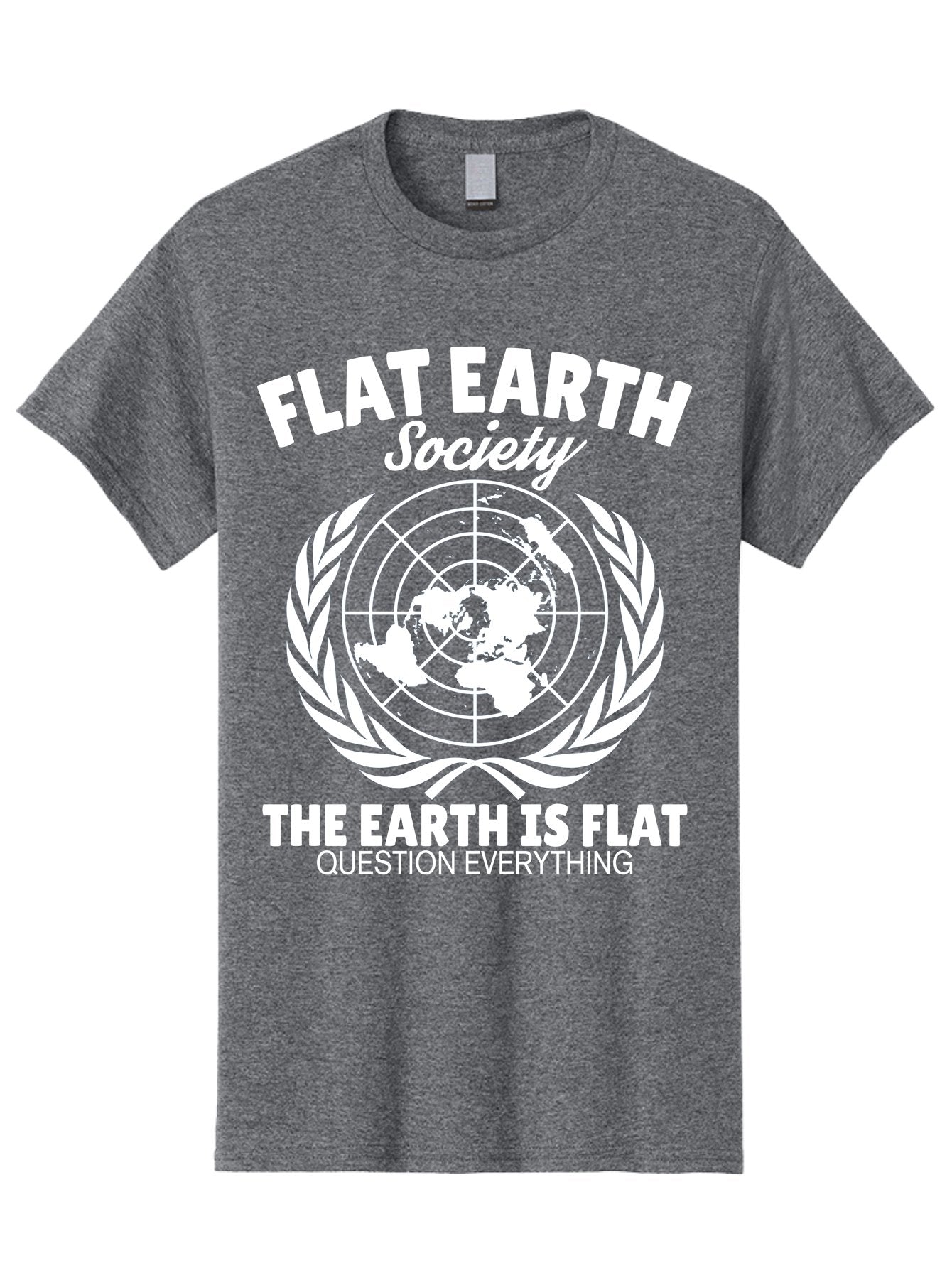 Flat Earth Society -Men Men'S Graphic Tee, 100% Cotton, Comfortable Casual Summer Wear, Machine Washable, Flat Earth Theory, Conspiracy, Alternative Facts, Earth Is Flat, Question Everything Aae282 5