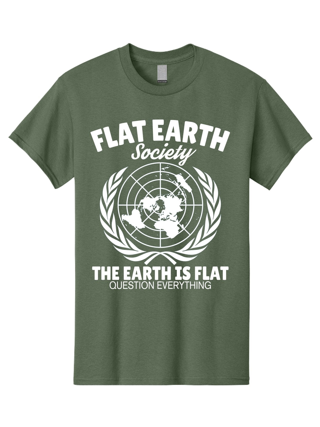 Flat Earth Society -Men Men'S Graphic Tee, 100% Cotton, Comfortable Casual Summer Wear, Machine Washable, Flat Earth Theory, Conspiracy, Alternative Facts, Earth Is Flat, Question Everything Aae282 7