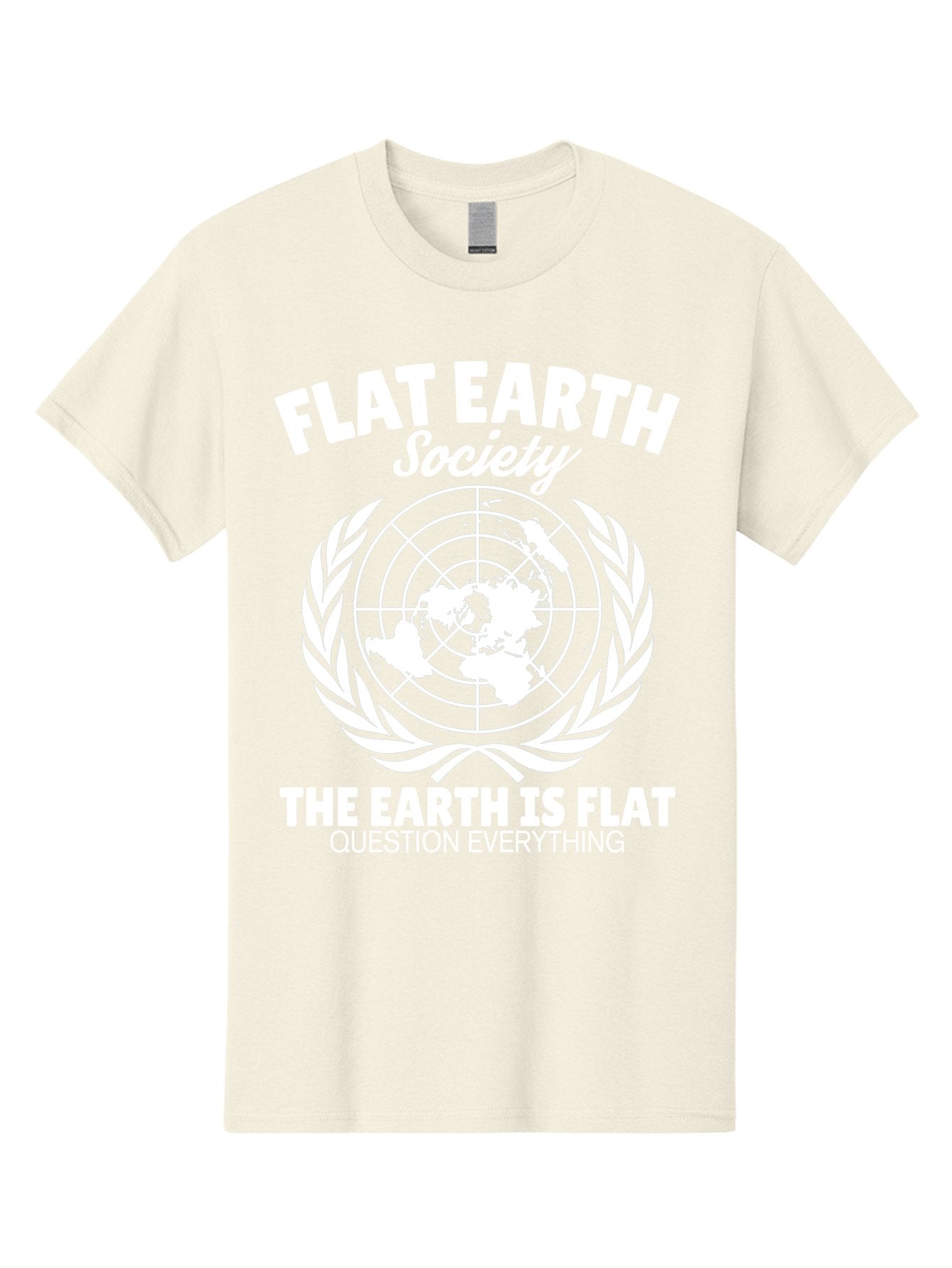 Flat Earth Society -Men Men'S Graphic Tee, 100% Cotton, Comfortable Casual Summer Wear, Machine Washable, Flat Earth Theory, Conspiracy, Alternative Facts, Earth Is Flat, Question Everything Aae282 15