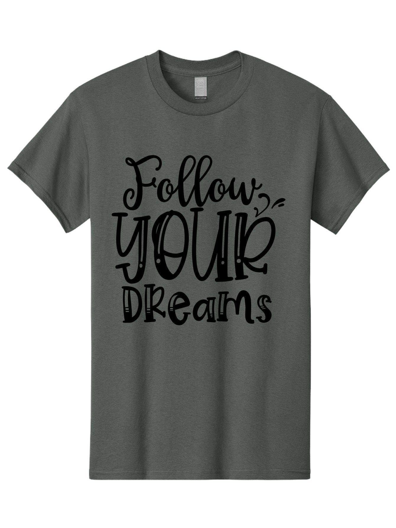 Follow Your Dreams Men'S Graphic Tee, 100% Cotton, Comfortable Casual Summer Wear, Machine Washable, Cowboy Hat, Inspirational Quote, Motivational Phrase, Never Give Up, Follow Your Dream, Saddle Up, Cowboy Culture, Western Lifestyle, Aae288 6
