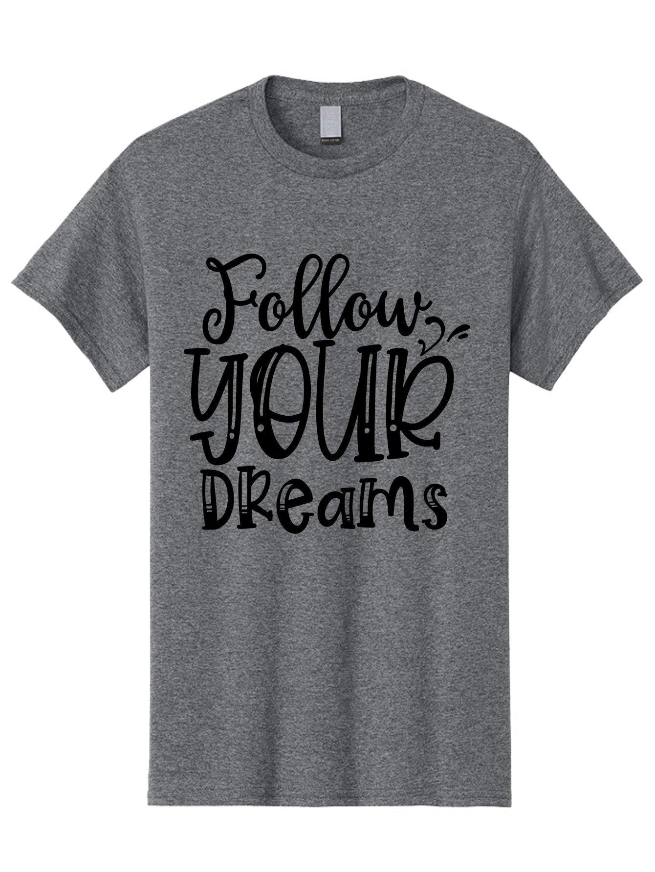 Follow Your Dreams Men'S Graphic Tee, 100% Cotton, Comfortable Casual Summer Wear, Machine Washable, Cowboy Hat, Inspirational Quote, Motivational Phrase, Never Give Up, Follow Your Dream, Saddle Up, Cowboy Culture, Western Lifestyle, Aae288 10