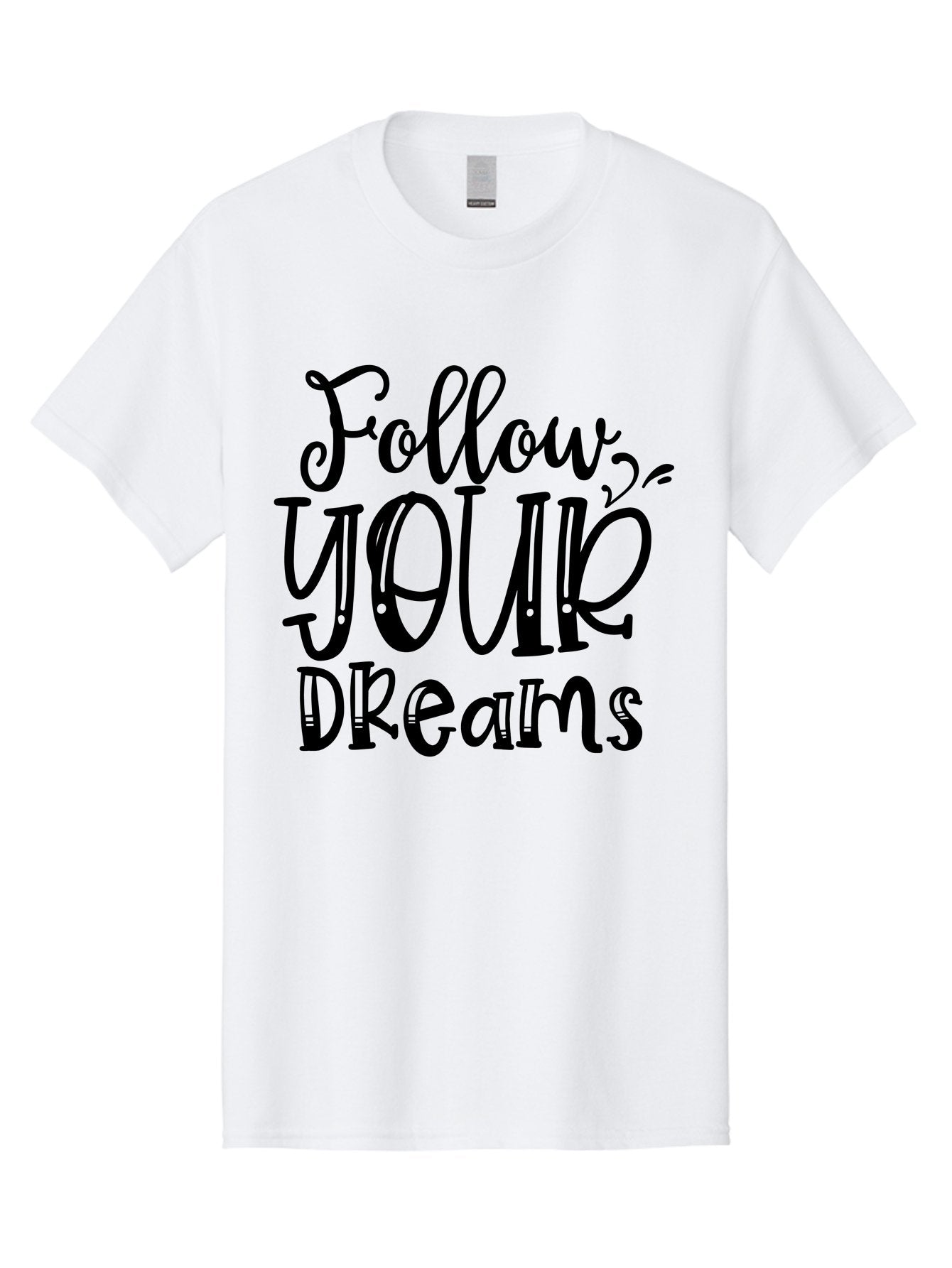 Follow Your Dreams Men'S Graphic Tee, 100% Cotton, Comfortable Casual Summer Wear, Machine Washable, Cowboy Hat, Inspirational Quote, Motivational Phrase, Never Give Up, Follow Your Dream, Saddle Up, Cowboy Culture, Western Lifestyle, Aae288 9