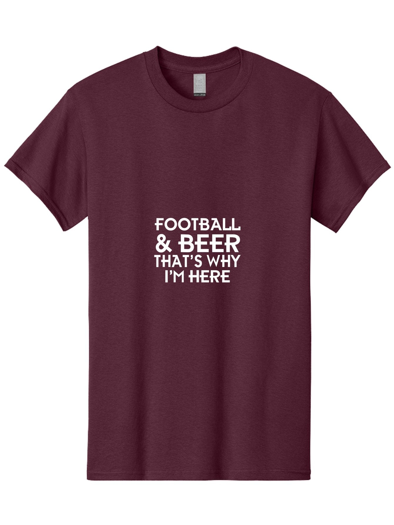 Football & Beer Men'S Graphic Tee, 100% Cotton, Comfortable Casual Summer Wear, Machine Washable, Football And Beer, Sports Fan, Beer Enthusiast, Game Day, Football Season, Beer Lover, Sports Culture, Tailgating Party Aae289 5