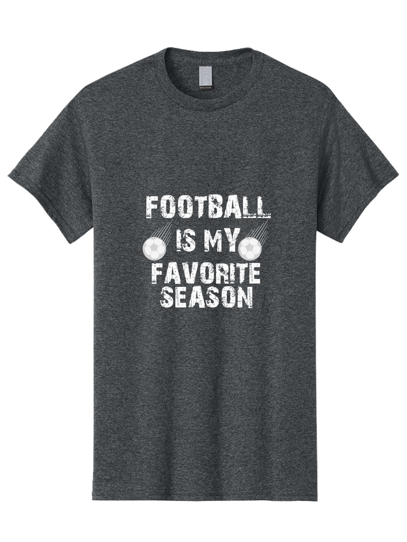 Football Is My Favorite Men'S Graphic Tee, 100% Cotton, Comfortable Casual Summer Wear, Machine Washable, Football, Favorite Season, Sports, Nfl, American Football, Football Text, Grid Graphic, Grunge, Sports Text, Game Day Aae290 14