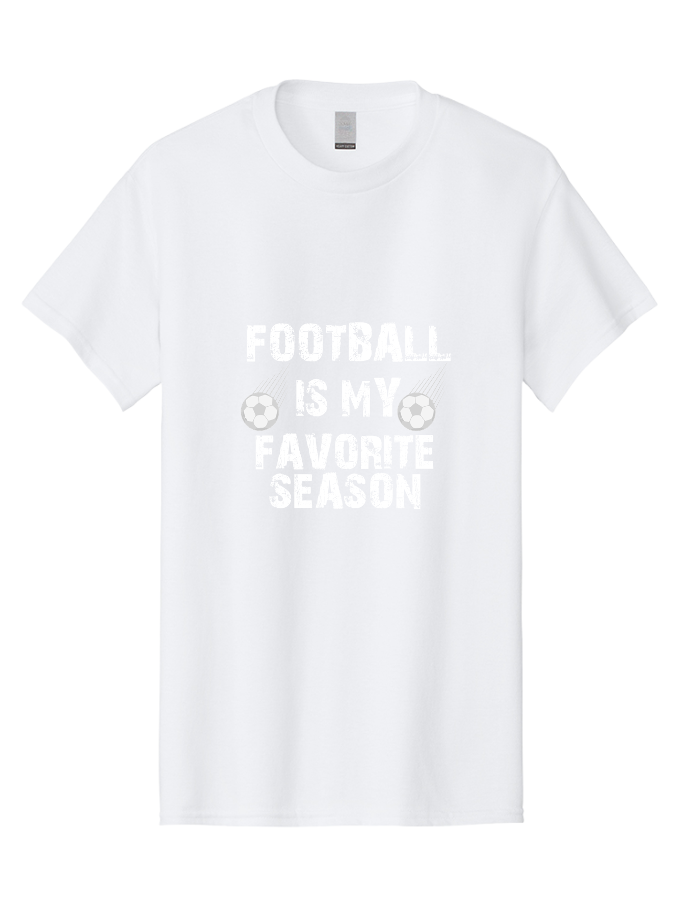 Football Is My Favorite Men'S Graphic Tee, 100% Cotton, Comfortable Casual Summer Wear, Machine Washable, Football, Favorite Season, Sports, Nfl, American Football, Football Text, Grid Graphic, Grunge, Sports Text, Game Day Aae290 27