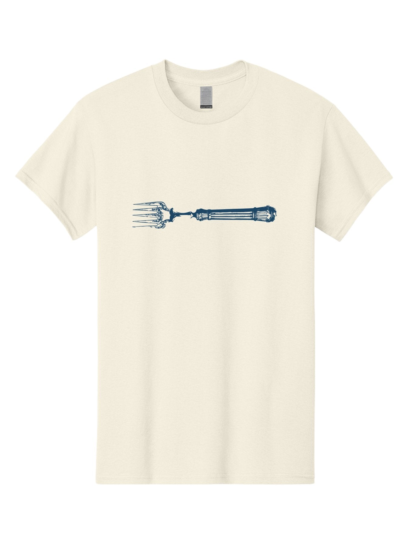 Fork Men'S Graphic Tee, 100% Cotton, Comfortable Casual Summer Wear, Machine Washable, Blue Fork, Dinnerware, Dining Utensils, Silverware, Table Setting, Eating Utensils, Cutlery, Restaurant Supplies Aae295 7