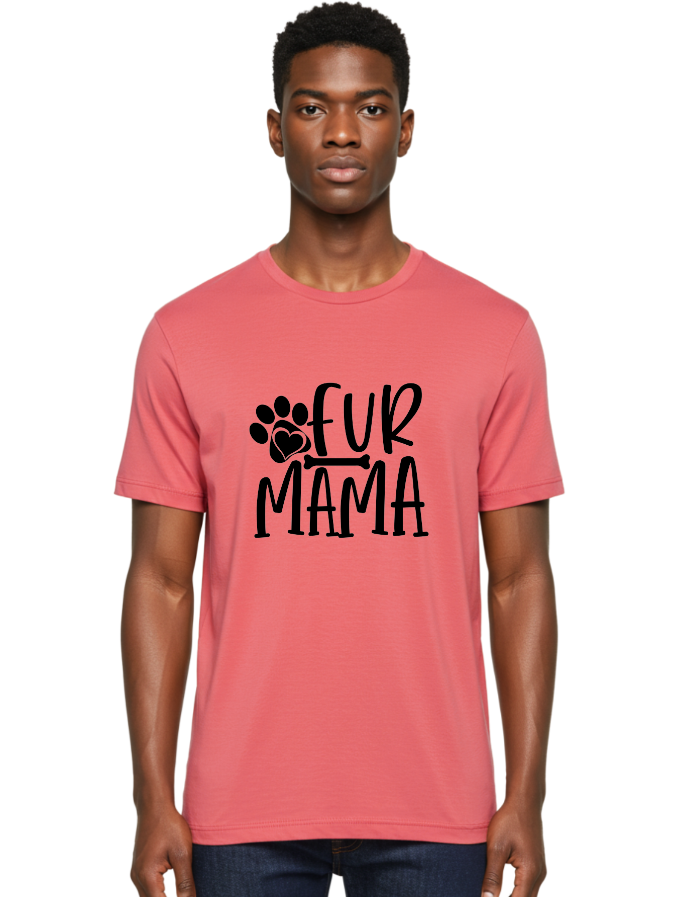 Fur Mama Men'S Graphic Tee, 100% Cotton, Comfortable Casual Summer Wear, Machine Washable, Fur Mama, Dog Mom, Pet Lovers, Dog Lovers, Animal Lovers, Dog Parents, Pet Parents, Dog Owners Aae297 18