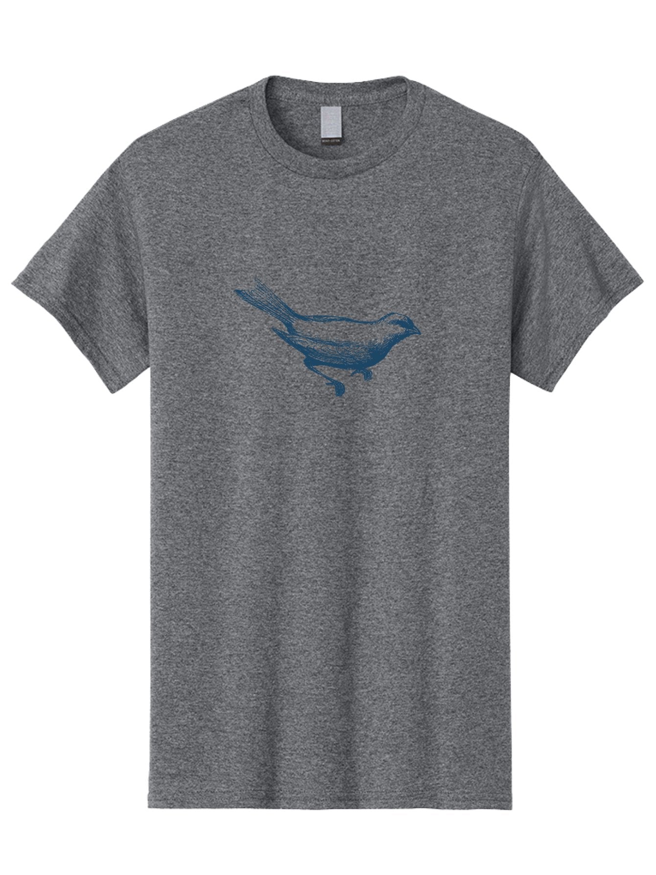 Garden Sparrow Men'S Graphic Tee, 100% Cotton, Comfortable Casual Summer Wear, Machine Washable, Bird In Flight, Wildlife Illustration, Detailed Drawing, Bird'S Feathers, Dynamic Pose, Naturalistic Art Aae299 15
