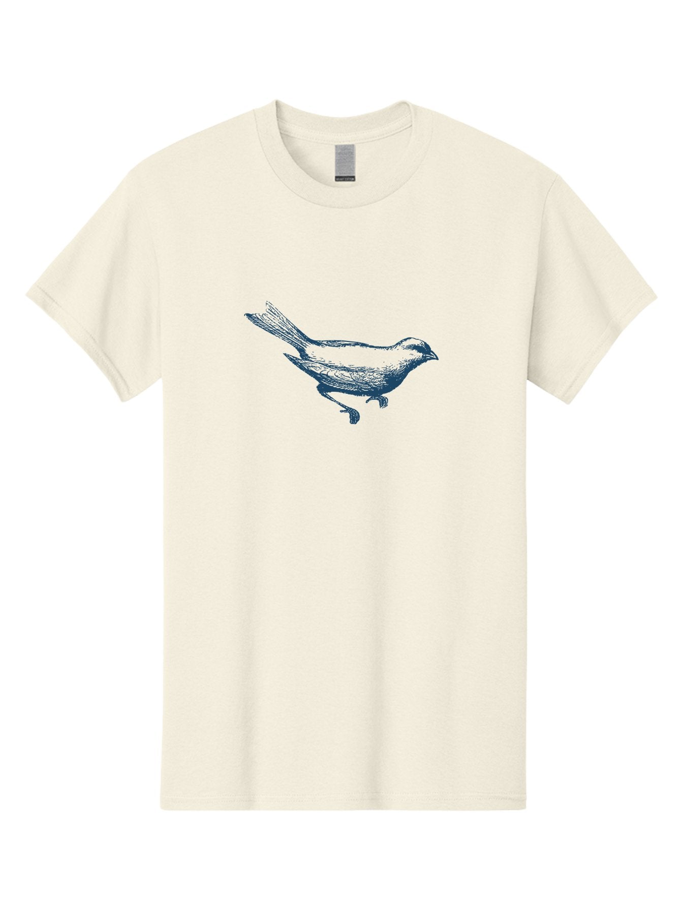 Garden Sparrow Men'S Graphic Tee, 100% Cotton, Comfortable Casual Summer Wear, Machine Washable, Bird In Flight, Wildlife Illustration, Detailed Drawing, Bird'S Feathers, Dynamic Pose, Naturalistic Art Aae299