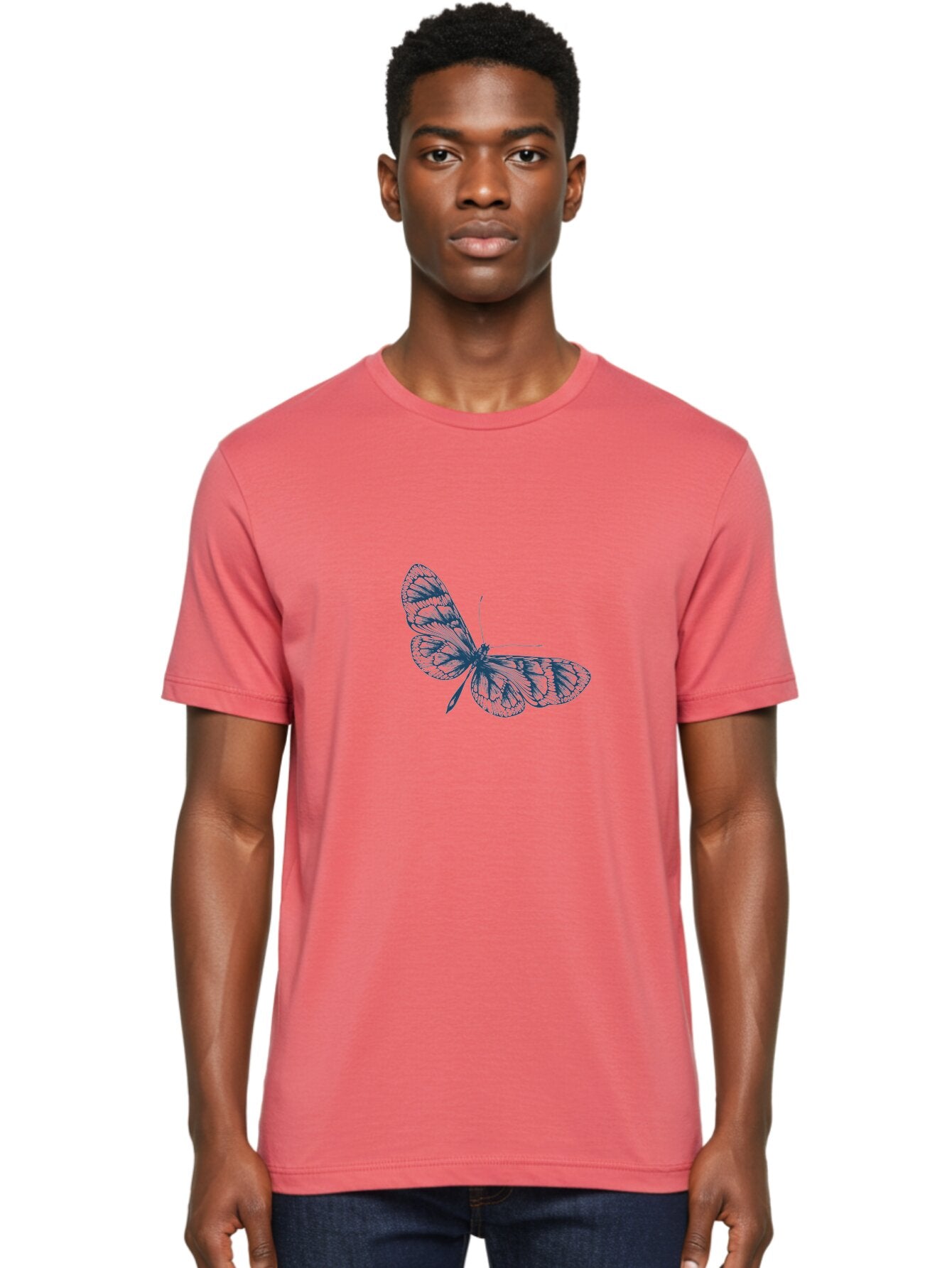 Insect Men'S Graphic Tee, 100% Cotton, Comfortable Casual Summer Wear, Machine Washable, Delicate Wings, Intricate Patterns, Fragile Beauty, Butterfly Silhouette, Transparent Wings, Insect Art, Abstract Design, Modern Graphics Aae401 29