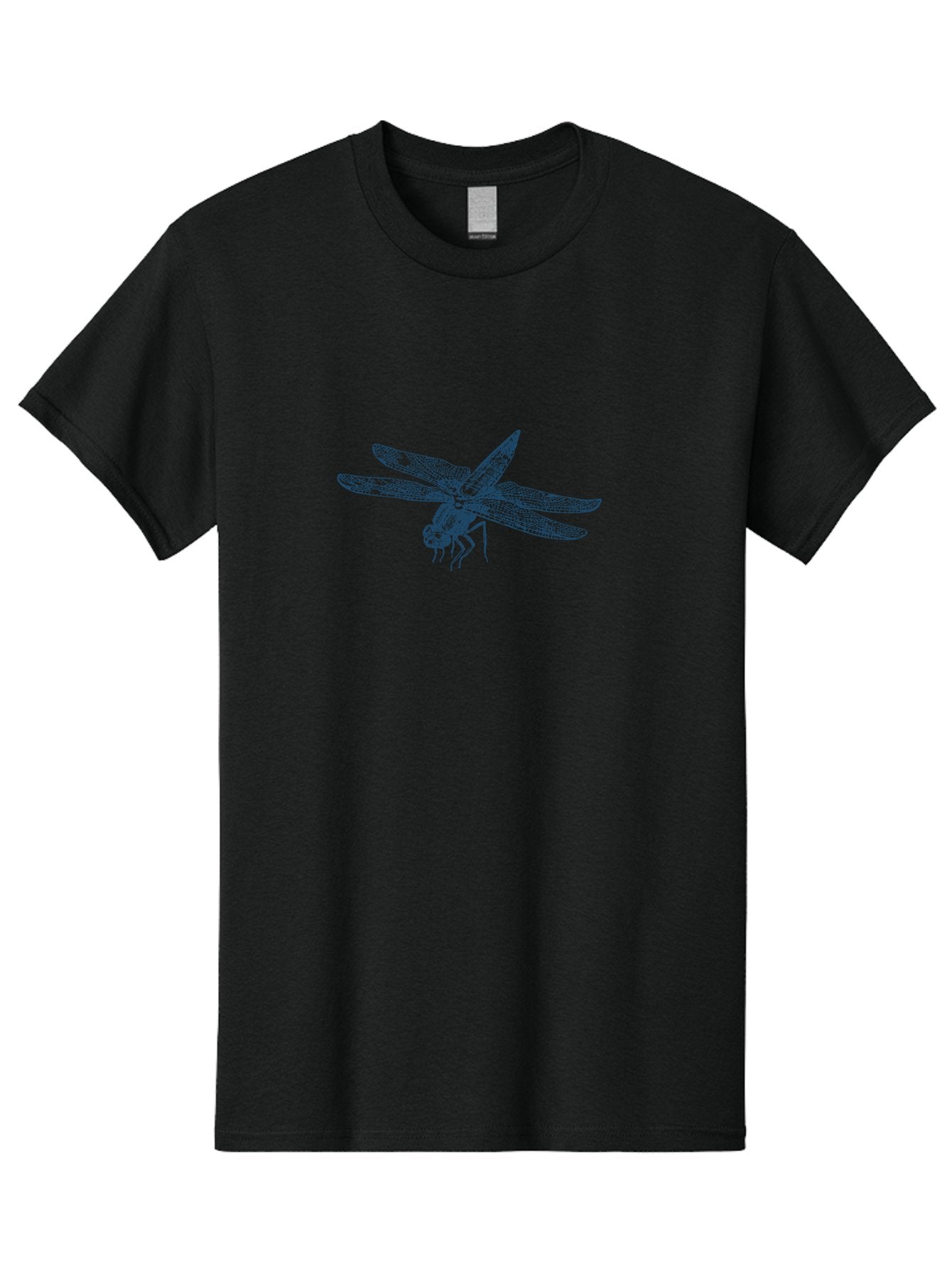 Insect-Flying Men'S Graphic Tee, 100% Cotton, Comfortable Casual Summer Wear, Machine Washable, Dragonfly, Insect Art, Blue Illustration, Nature Design, Wildlife Graphic, Insect Wings, Detailed Drawing, Entomology Art Aae402 11
