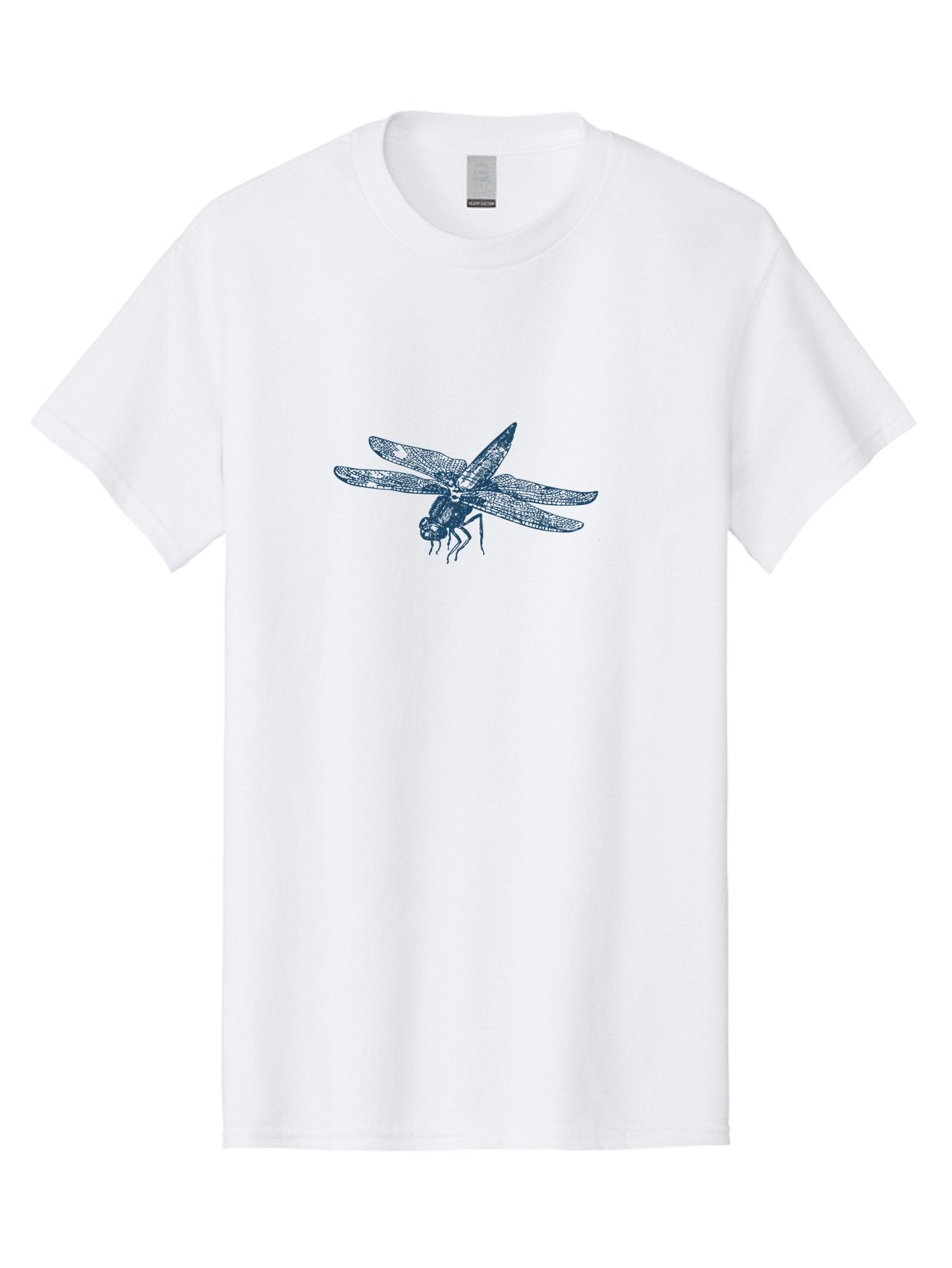 Insect-Flying Men'S Graphic Tee, 100% Cotton, Comfortable Casual Summer Wear, Machine Washable, Dragonfly, Insect Art, Blue Illustration, Nature Design, Wildlife Graphic, Insect Wings, Detailed Drawing, Entomology Art Aae402 6
