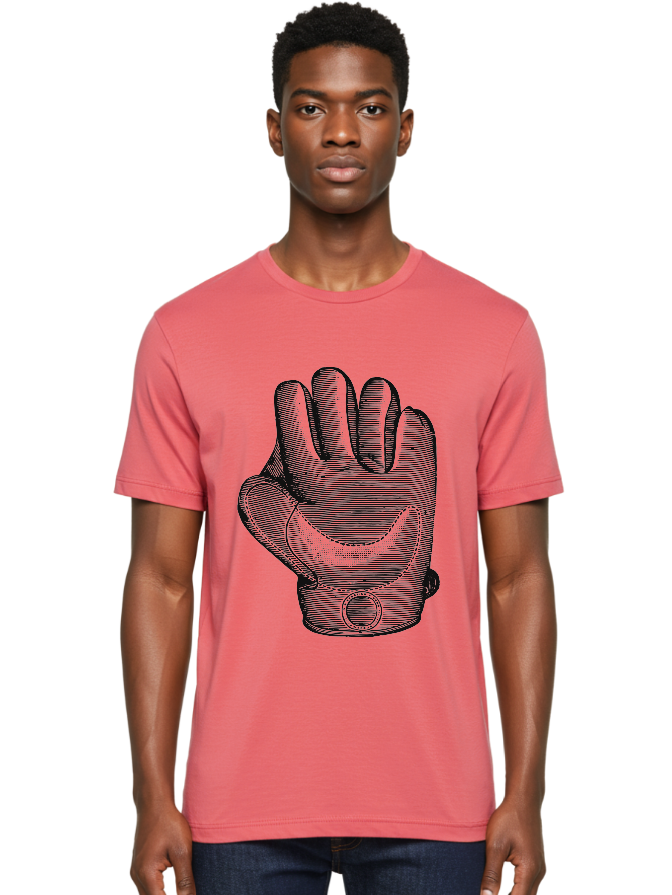 Iron Grip Men'S Graphic Tee, 100% Cotton, Comfortable Casual Summer Wear, Machine Washable, Motorcycle Glove, Protective Gear, Racing Equipment, Safety Accessory, Bike Glove, Glove Design, Stitched Details, Rugged Style, Men'S Fashion Aae405 22