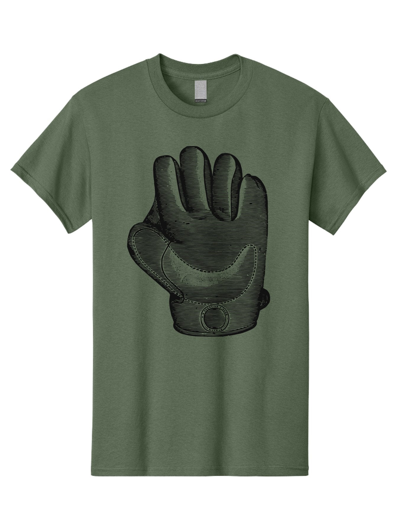 Iron Grip Men'S Graphic Tee, 100% Cotton, Comfortable Casual Summer Wear, Machine Washable, Motorcycle Glove, Protective Gear, Racing Equipment, Safety Accessory, Bike Glove, Glove Design, Stitched Details, Rugged Style, Men'S Fashion Aae405