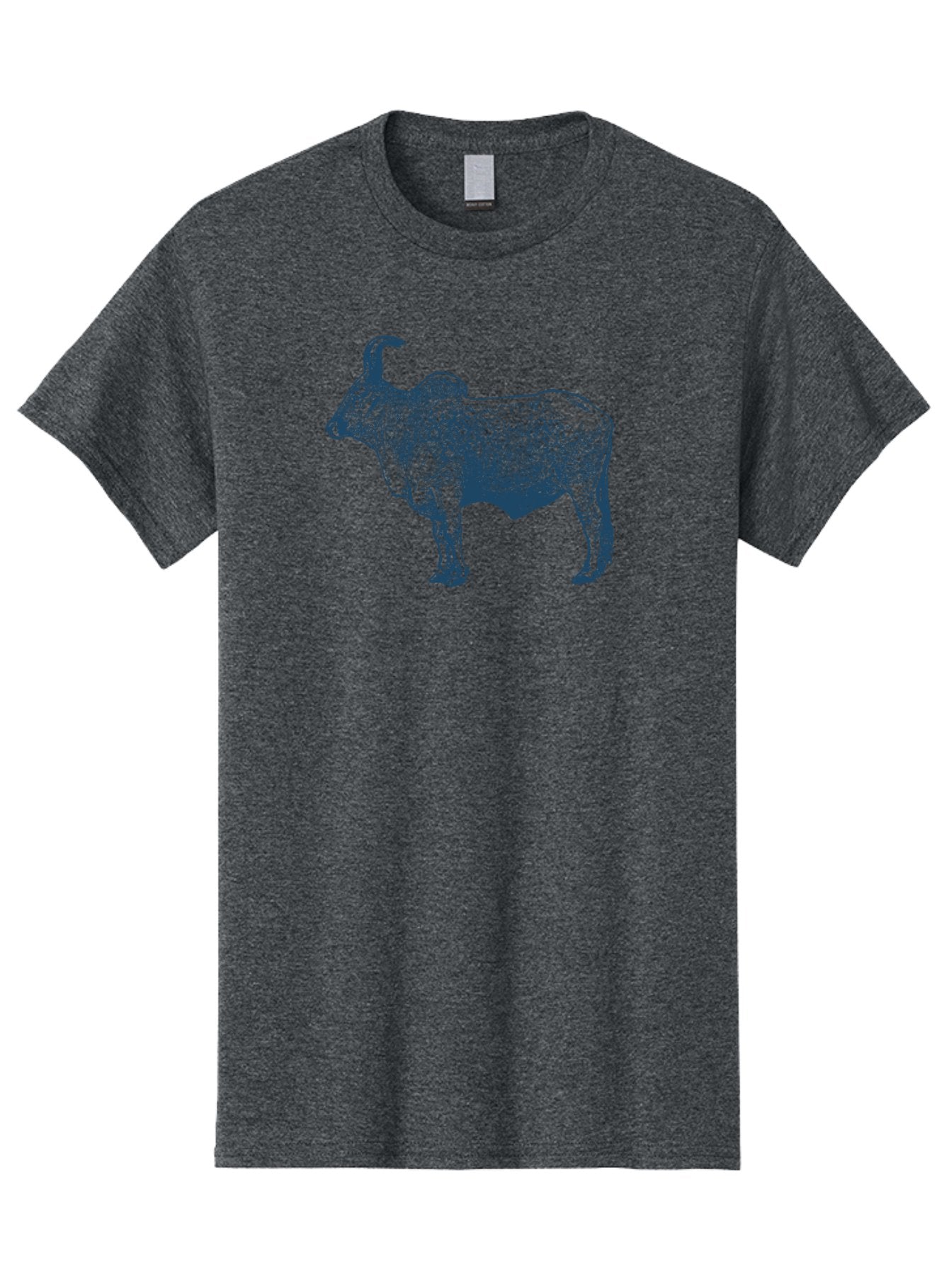 Iron Horn Buffalo Men'S Graphic Tee, 100% Cotton, Comfortable Casual Summer Wear, Machine Washable, Taurus Zodiac Sign, Bull Symbol, Horoscope Illustration, Astrology Artwork, Stylized Bull Image, Curved Horns, Artistic Design Aae406