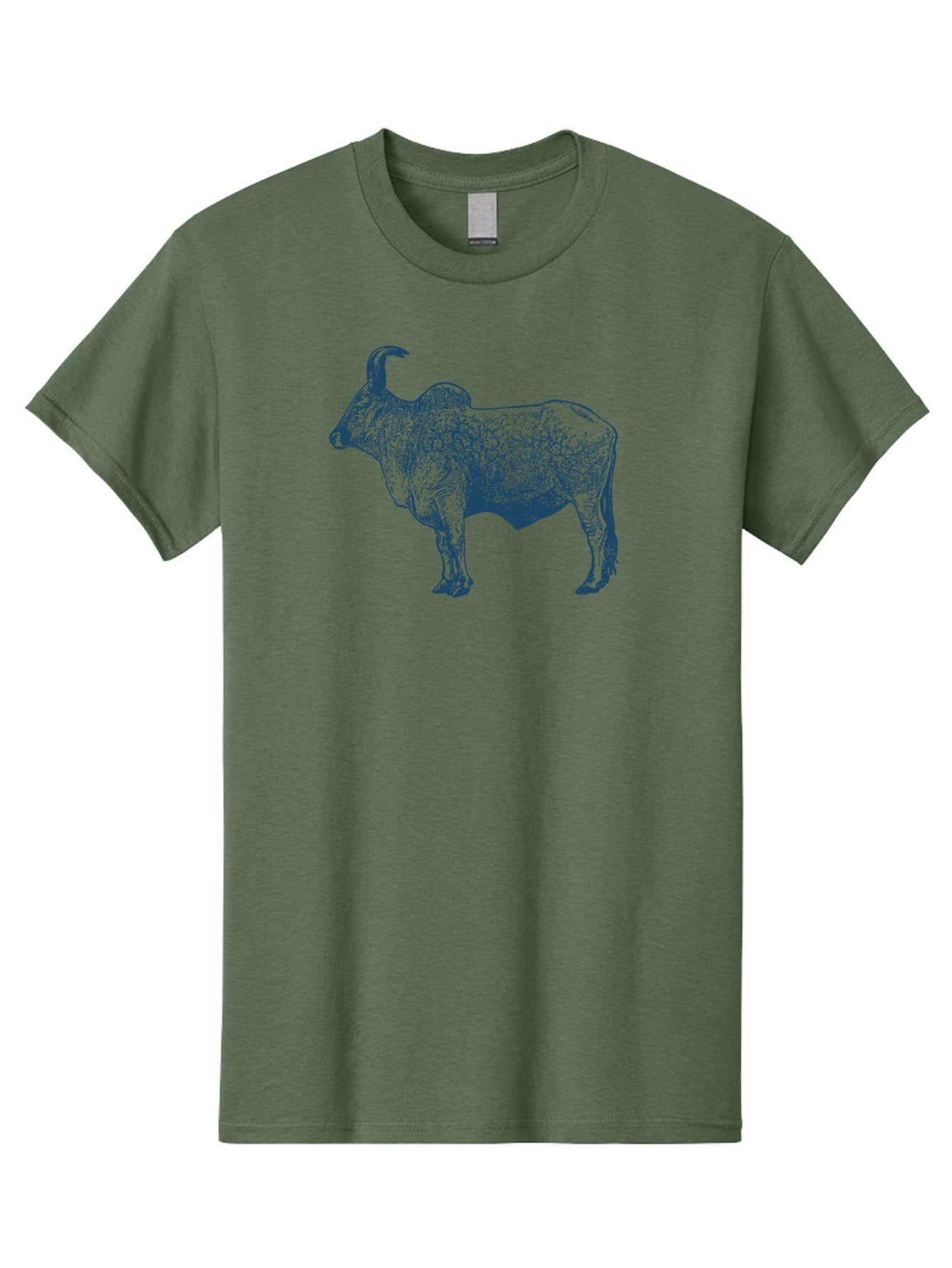 Iron Horn Buffalo Men'S Graphic Tee, 100% Cotton, Comfortable Casual Summer Wear, Machine Washable, Taurus Zodiac Sign, Bull Symbol, Horoscope Illustration, Astrology Artwork, Stylized Bull Image, Curved Horns, Artistic Design Aae406 5