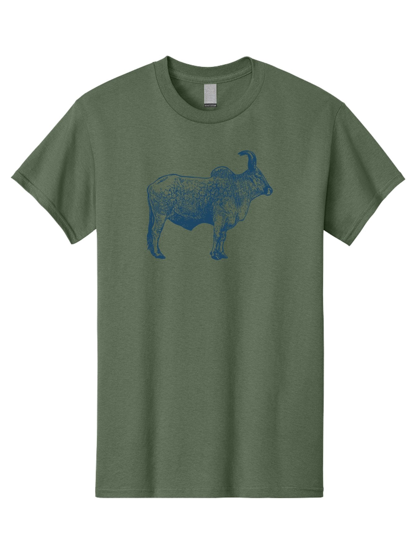 Iron Horn Buffalo 2 Men'S Graphic Tee, 100% Cotton, Comfortable Casual Summer Wear, Machine Washable, Bull Graphic, Dark Blue Illustration, Horned Animal, Livestock Art, Wildlife Design, Abstract Texture, Sketch Style Aae407 14