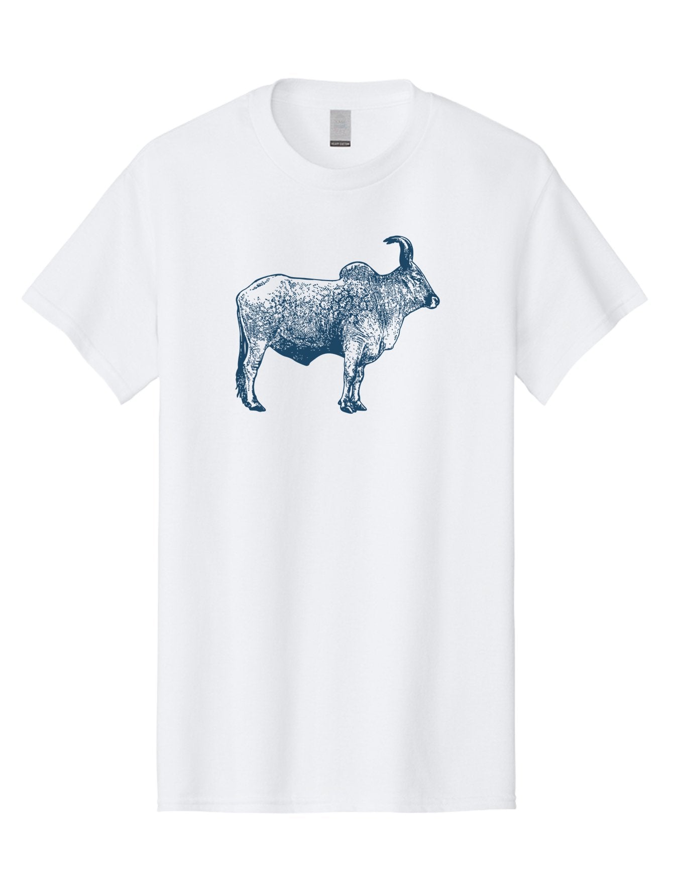 Iron Horn Buffalo 2 Men'S Graphic Tee, 100% Cotton, Comfortable Casual Summer Wear, Machine Washable, Bull Graphic, Dark Blue Illustration, Horned Animal, Livestock Art, Wildlife Design, Abstract Texture, Sketch Style Aae407 12