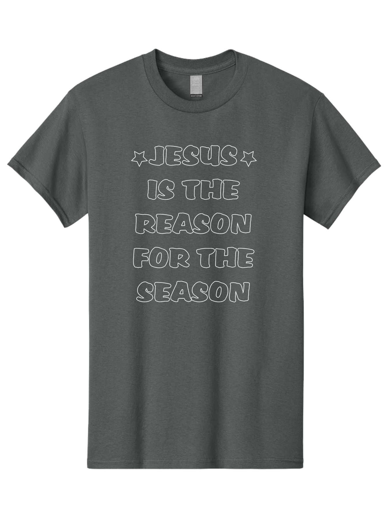 Jesus Is The Reason Men'S Graphic Tee, 100% Cotton, Comfortable Casual Summer Wear, Machine Washable, Christmas Quote, Jesus Christ, Holiday Message, Christian Faith, Inspirational Quote, Festive Quote, Winter Season, Religious Symbol, Aae424 27