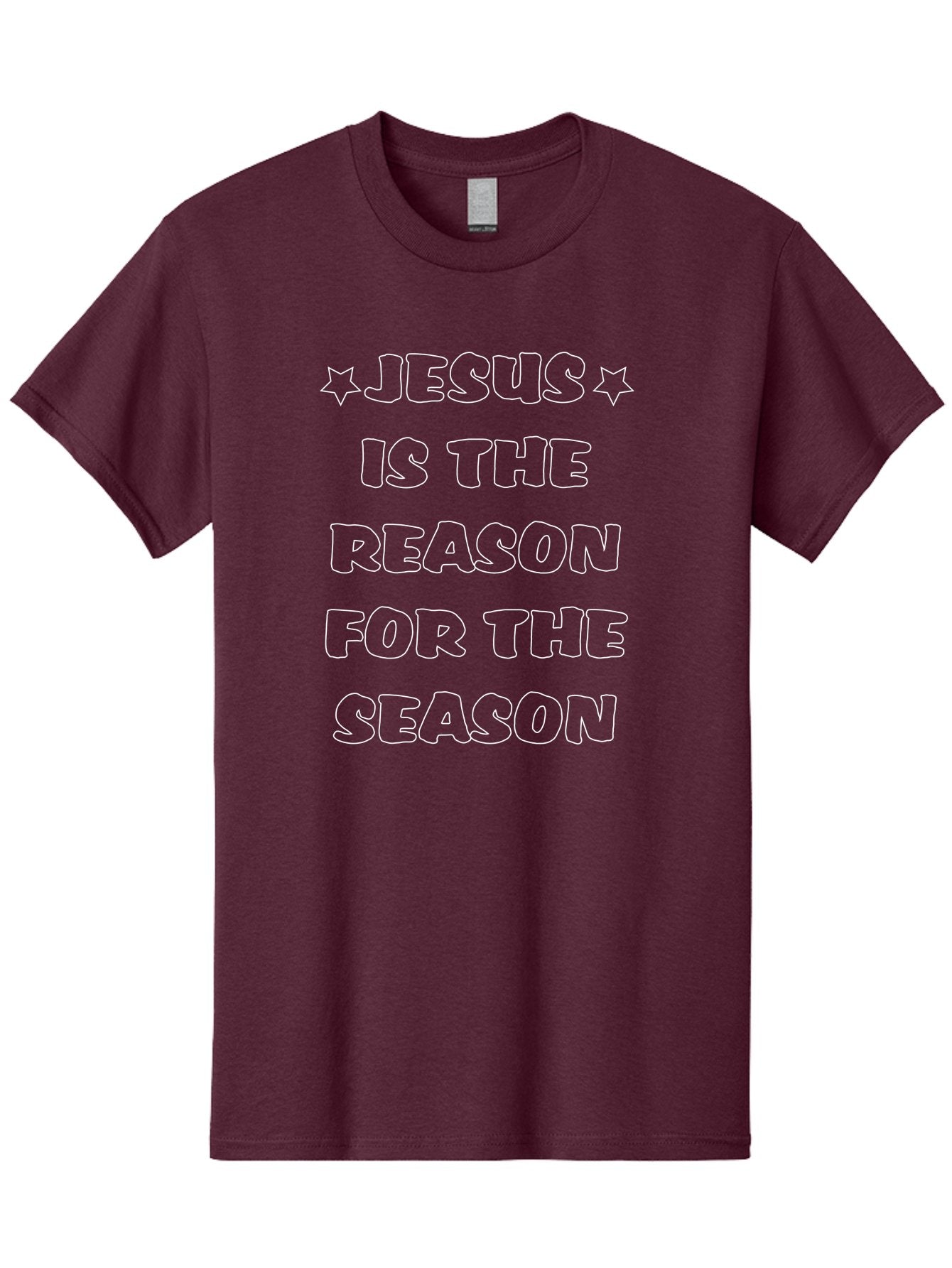 Jesus Is The Reason Men'S Graphic Tee, 100% Cotton, Comfortable Casual Summer Wear, Machine Washable, Christmas Quote, Jesus Christ, Holiday Message, Christian Faith, Inspirational Quote, Festive Quote, Winter Season, Religious Symbol, Aae424 11