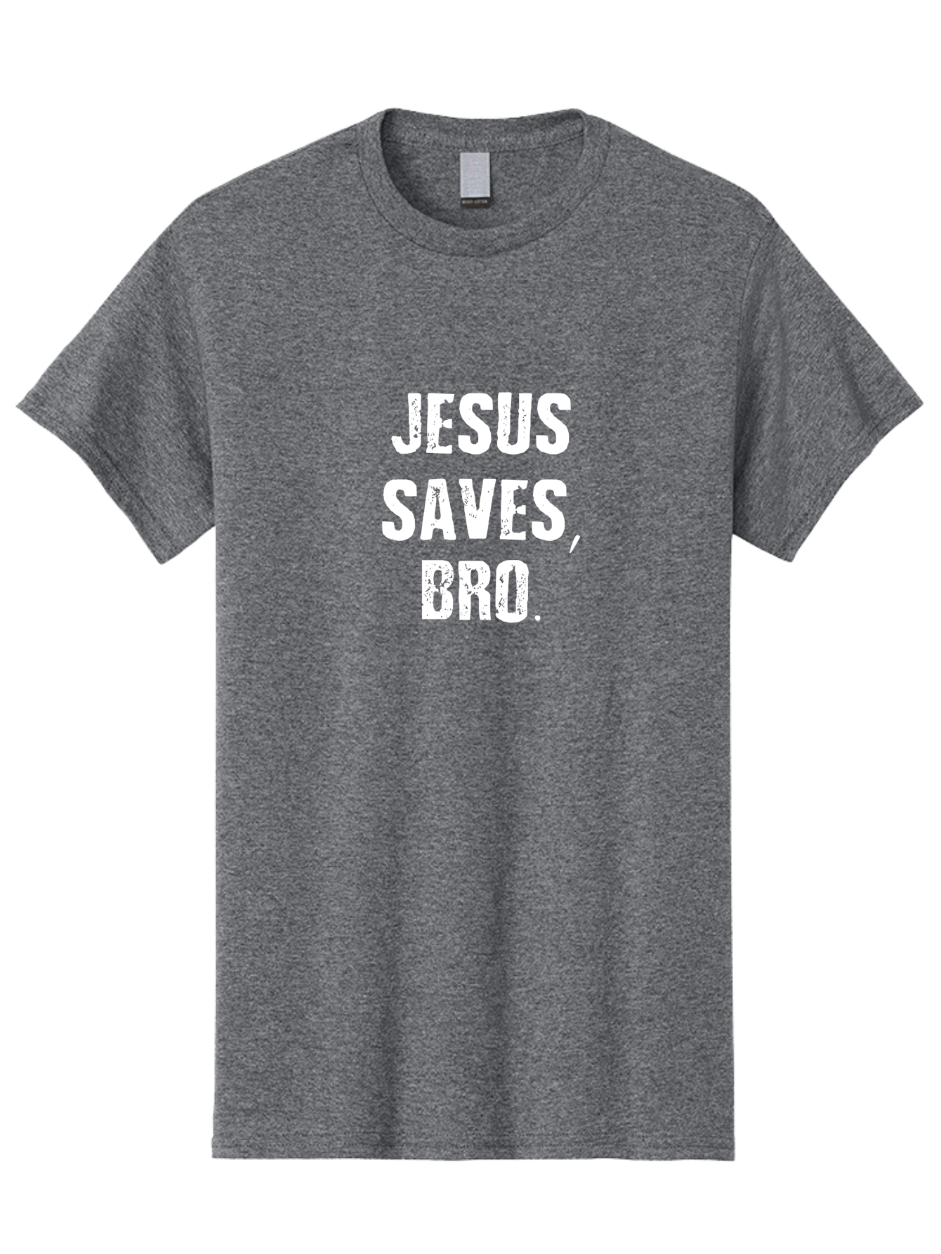 Jesus Saves Bro Men'S Graphic Tee, 100% Cotton, Comfortable Casual Summer Wear, Machine Washable, Jesus Saves, Inspirational Quote, Motivational Phrase, Christian Message, Faith-Based Affirmation, Spiritual Encouragement, Bold Typography Aae425 25