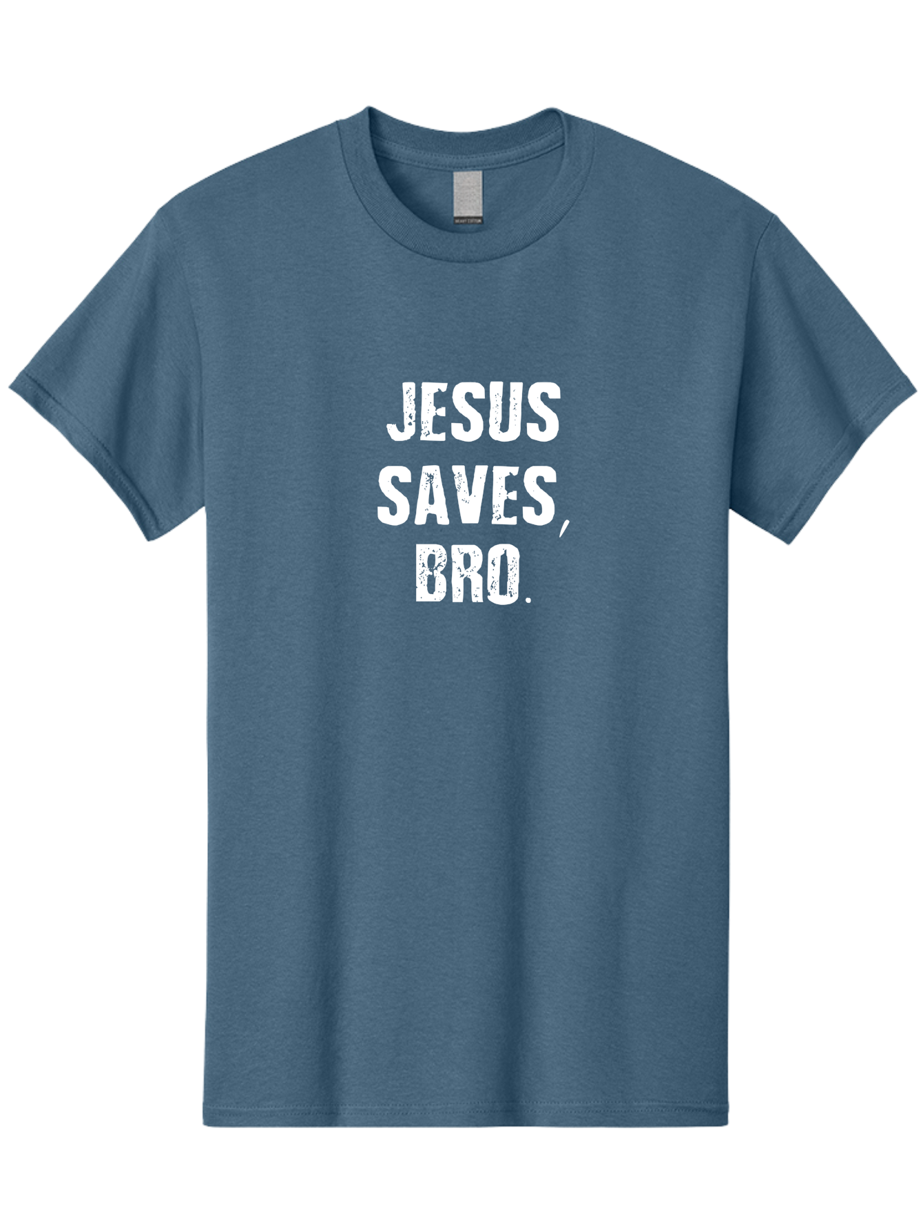 Jesus Saves Bro Men'S Graphic Tee, 100% Cotton, Comfortable Casual Summer Wear, Machine Washable, Jesus Saves, Inspirational Quote, Motivational Phrase, Christian Message, Faith-Based Affirmation, Spiritual Encouragement, Bold Typography Aae425