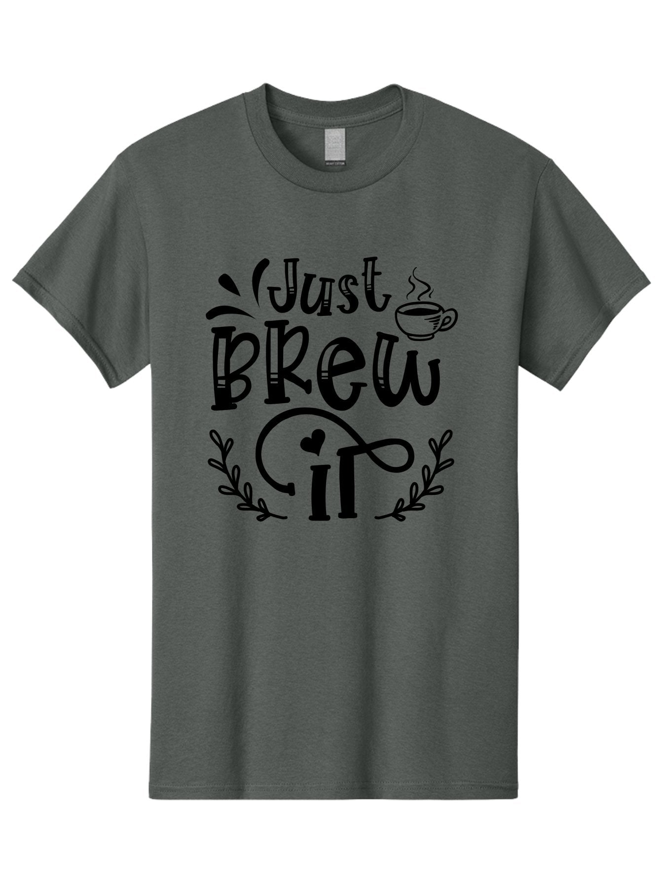 Just Brew It Men'S Graphic Tee, 100% Cotton, Comfortable Casual Summer Wear, Machine Washable, Coffee Quote, Coffee Saying, Coffee Humor, Coffee Puns, Morning Motivation, Coffee Lovers, Brew Coffee Aae426 15