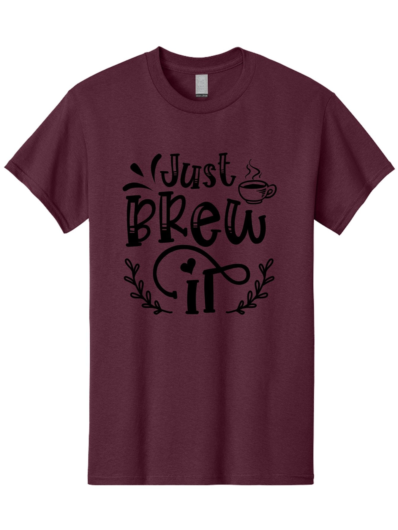 Just Brew It Men'S Graphic Tee, 100% Cotton, Comfortable Casual Summer Wear, Machine Washable, Coffee Quote, Coffee Saying, Coffee Humor, Coffee Puns, Morning Motivation, Coffee Lovers, Brew Coffee Aae426 4