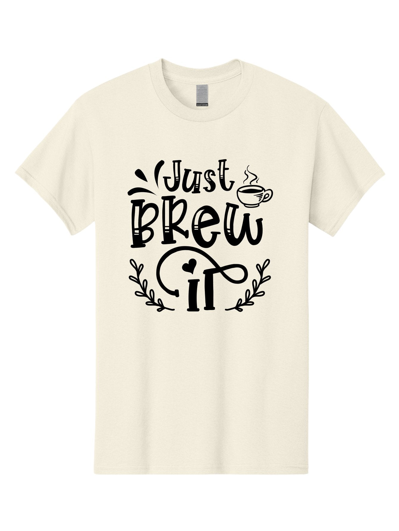 Just Brew It Men'S Graphic Tee, 100% Cotton, Comfortable Casual Summer Wear, Machine Washable, Coffee Quote, Coffee Saying, Coffee Humor, Coffee Puns, Morning Motivation, Coffee Lovers, Brew Coffee Aae426 3