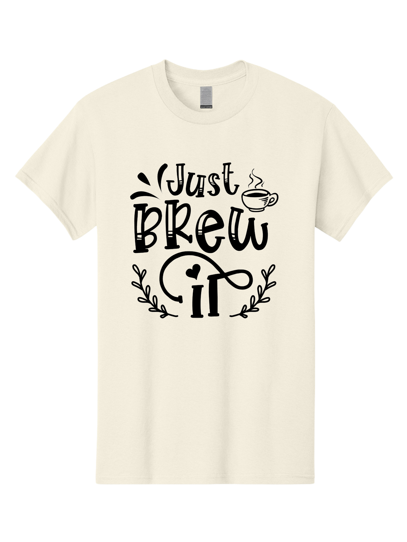 Just Brew It Men'S Graphic Tee, 100% Cotton, Comfortable Casual Summer Wear, Machine Washable, Coffee Quote, Coffee Saying, Coffee Humor, Coffee Puns, Morning Motivation, Coffee Lovers, Brew Coffee Aae426 23